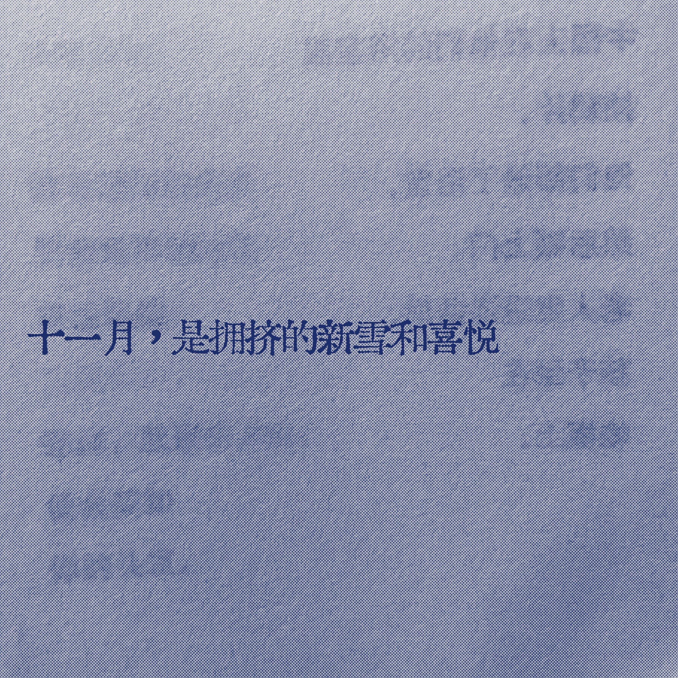 十一月，祝我们有拥挤的新雪和喜悦。 ​​​