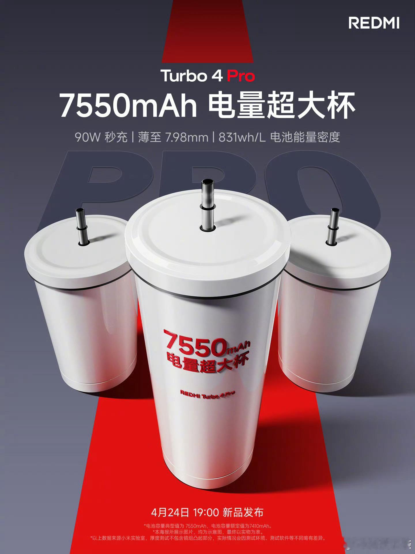 Turbo4 Pro给了大家一块7550mAh的电池，这容量已经相当于是2个iP