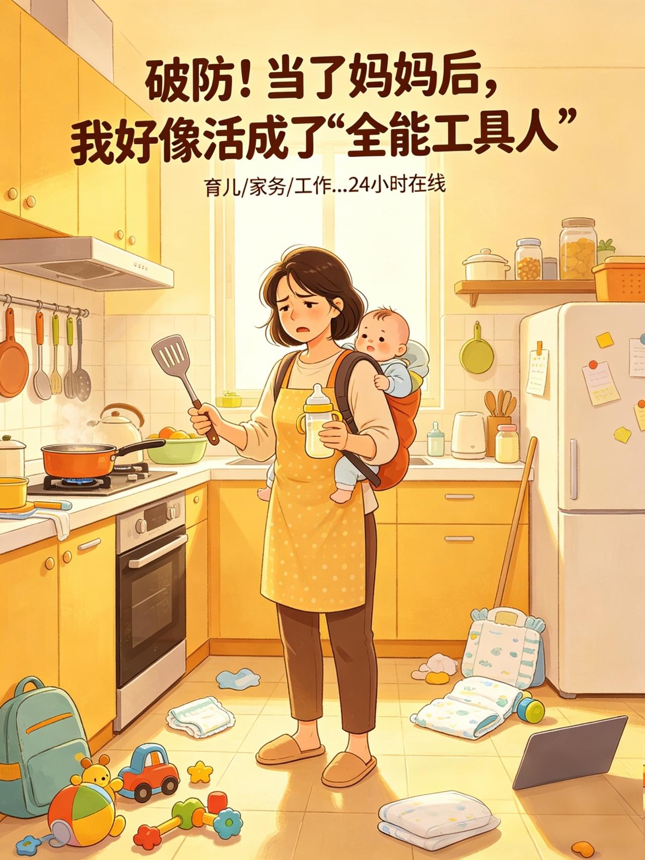 破防！当了妈妈后，我好像活成了“全能工具人”
 
刷到一段评论瞬间红了眼，原来这