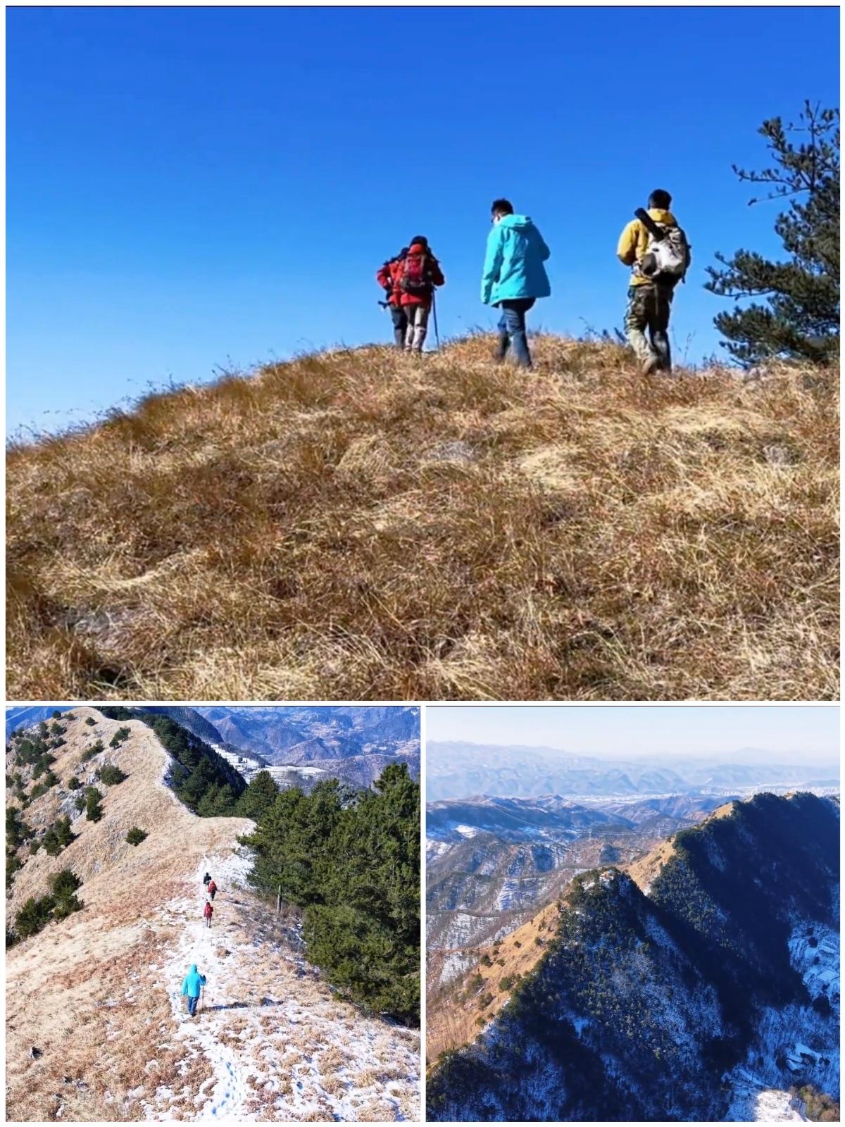 "读万卷书，行万里路。"陕西高二男生小李，春节去卧虎岭徒步，亲眼看到山体阴阳坡奇