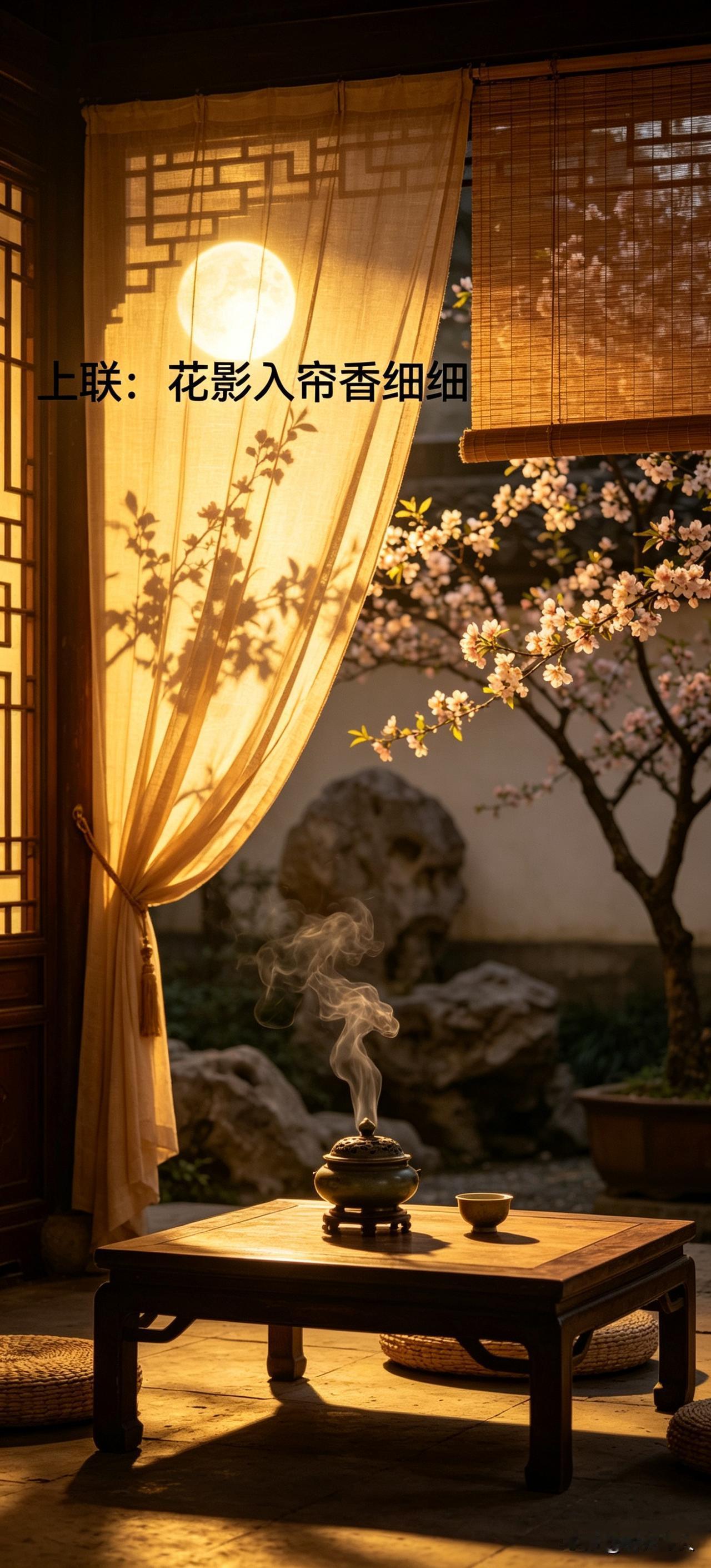 闲来无事对着春日的花和暖阳发呆，忽然就凑出了一句上联。拿去问身边的朋友，大家都对