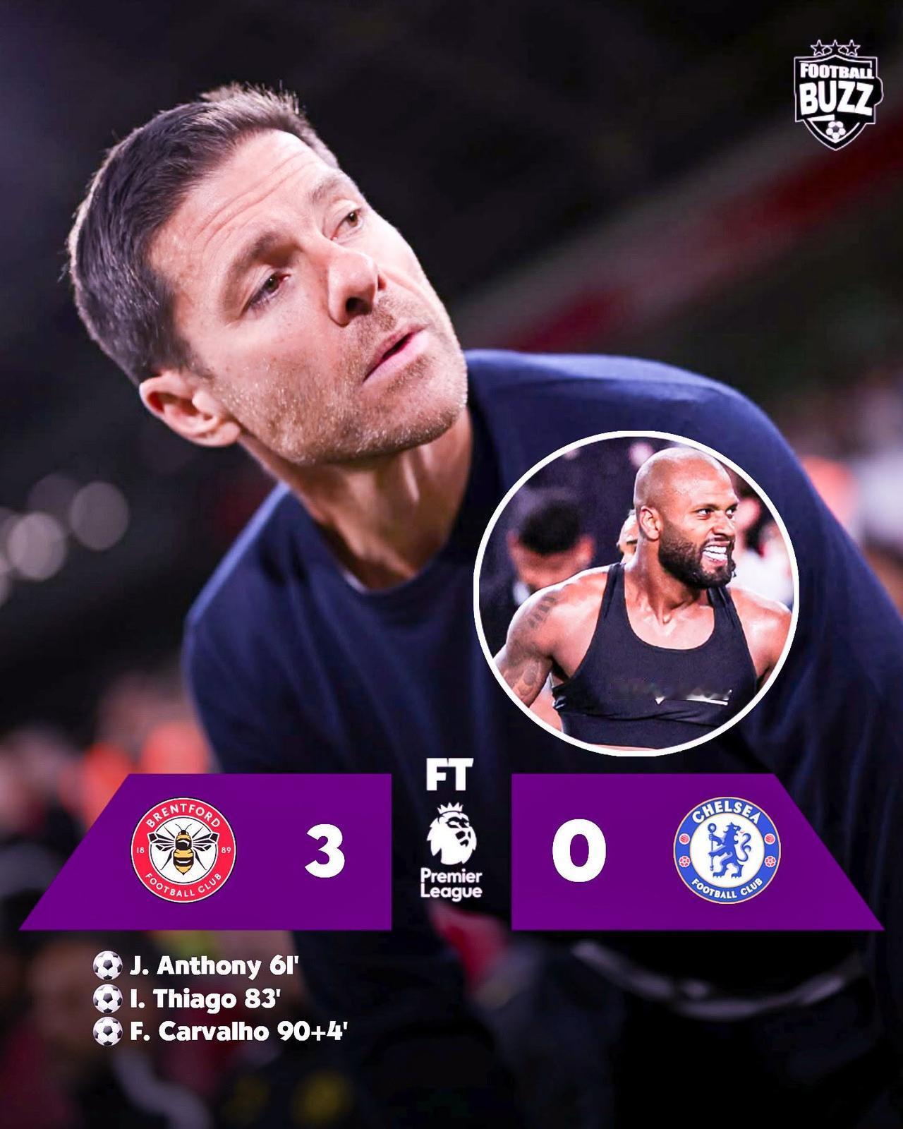 首轮3-0击败热刺的布伦特福德，在主场再次3-0击败了伦敦另外一个对手切尔西。小