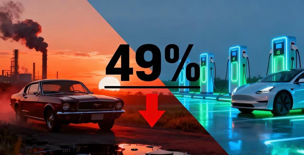 燃油车跌破50%，一个百年帝国的黄昏已至！全球纯汽油车销量占比首次跌破50%，汽