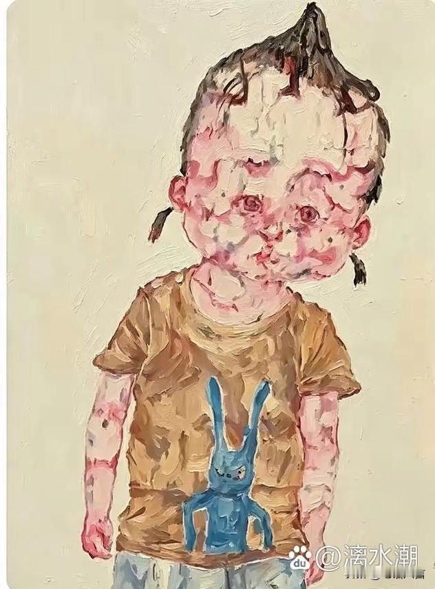 清华美院两幅小女孩画作对比，看完引人深思
 
清华美院展出两幅小女孩主题画作，放