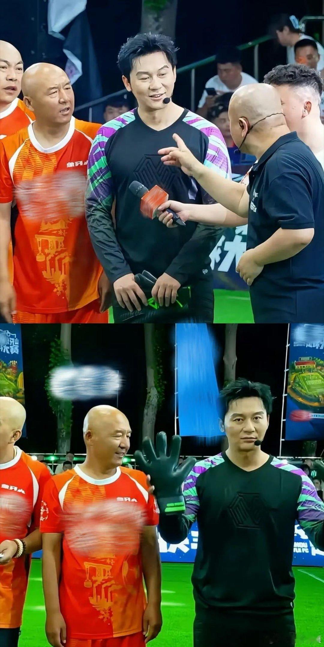李晨宋小宝踢上足球了大黑牛李晨放下撕名牌技能驰骋绿茵场，攻防切换干脆利落，一旁宋