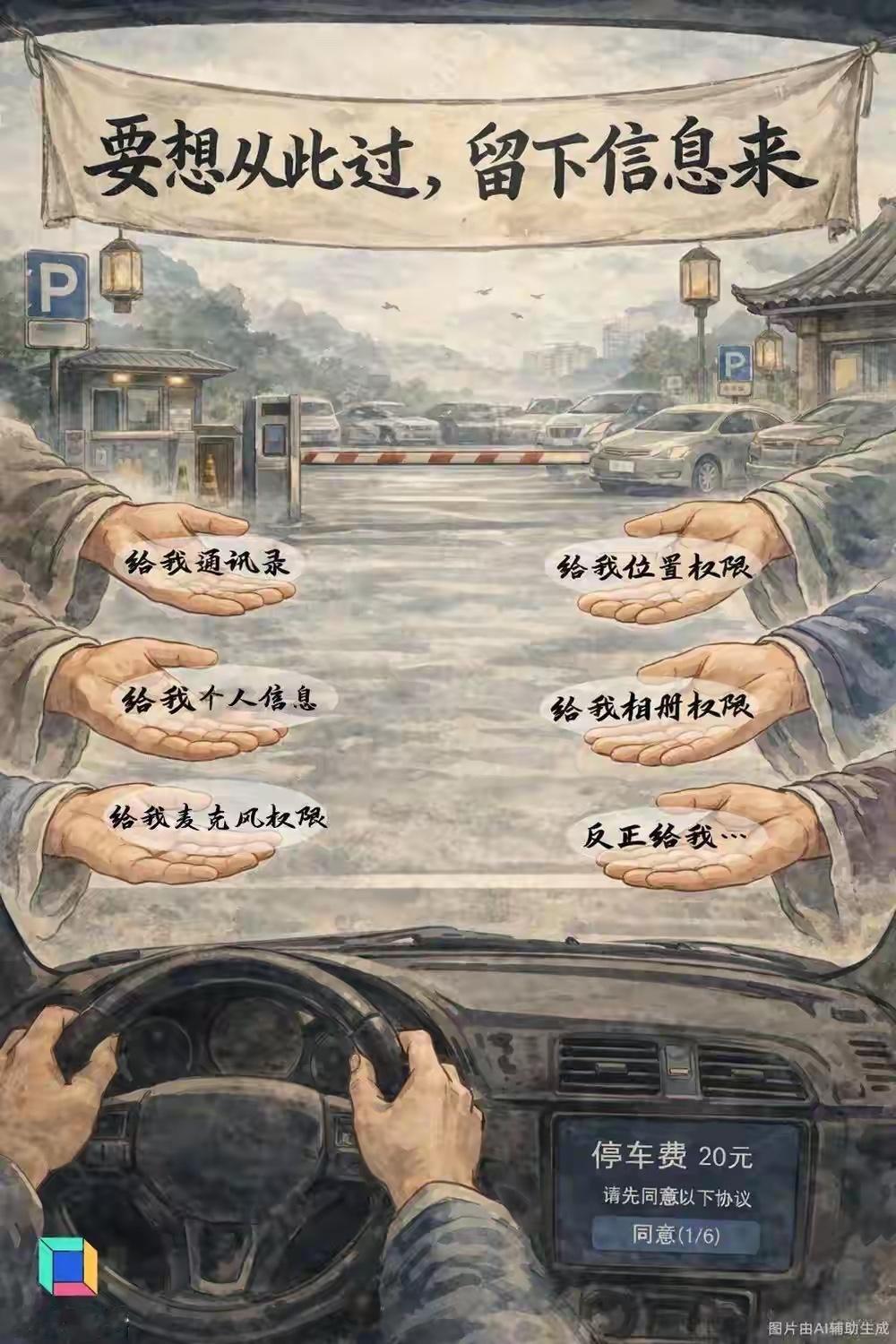 这个“电子路霸”，被罚活该

近日，深圳某停车场因强制车主连点6次“同意”才能缴
