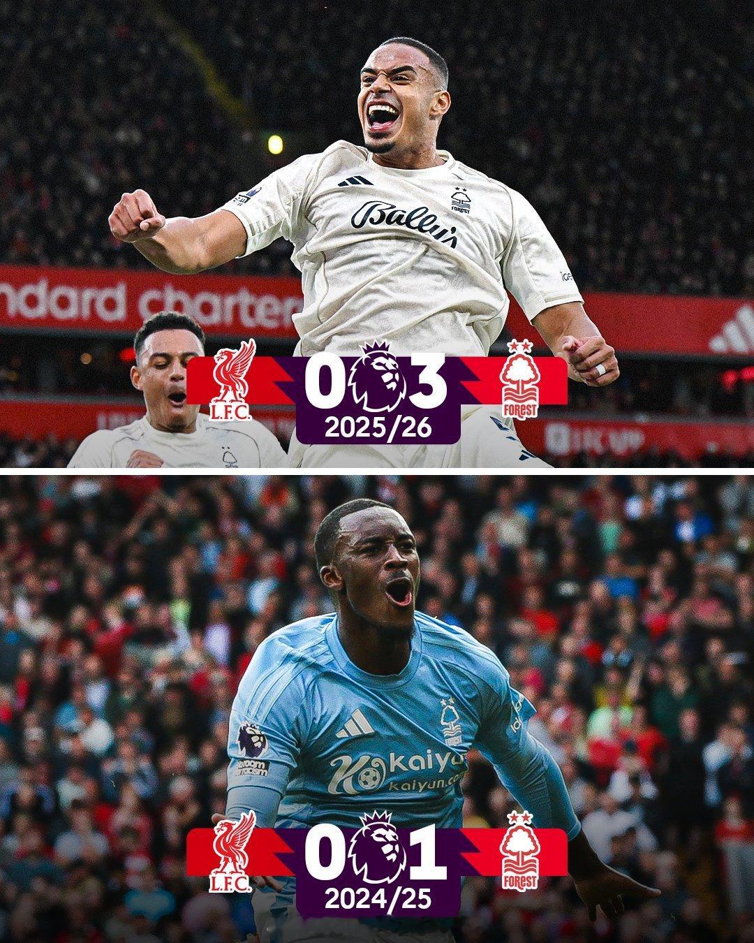 诺丁汉森林有谁在啊安菲尔德的主人— 诺丁汉森林利物浦连续两个赛季主场输给森林