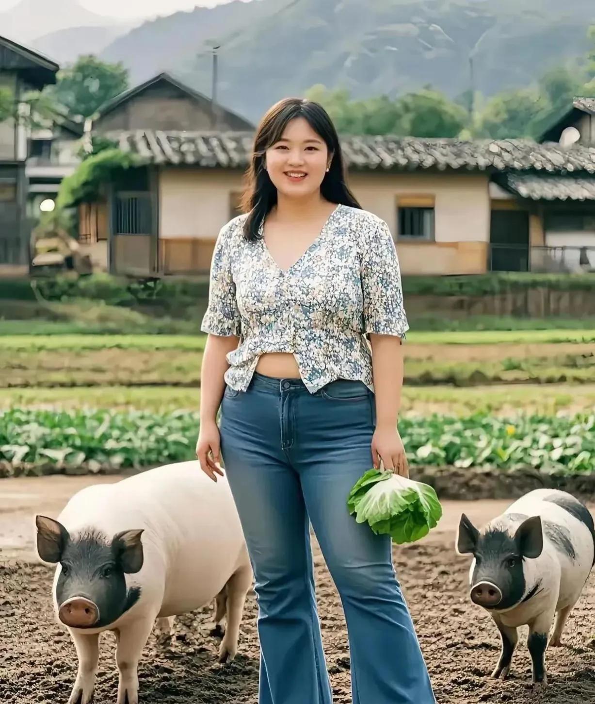 微胖界的天花板，这样的农村美少妇，无论走在哪里都能迷倒许多俊男子！