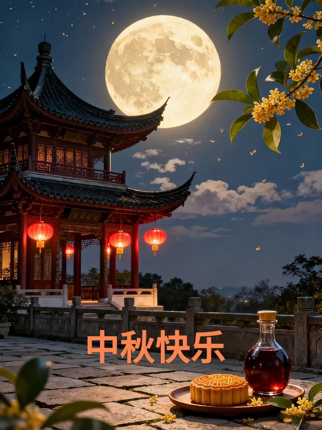 今天是农历八月十五，祝大家中秋节快乐！每天早起打卡 ​​​