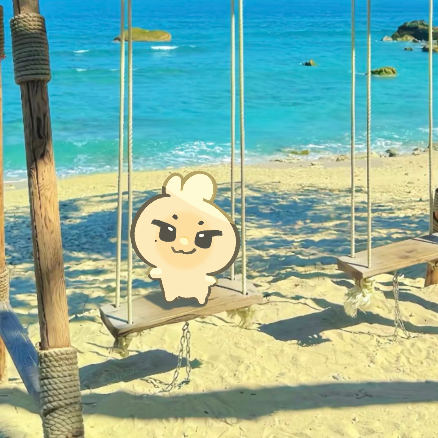 张子墨  夏日海边🏖️和…馍😈 