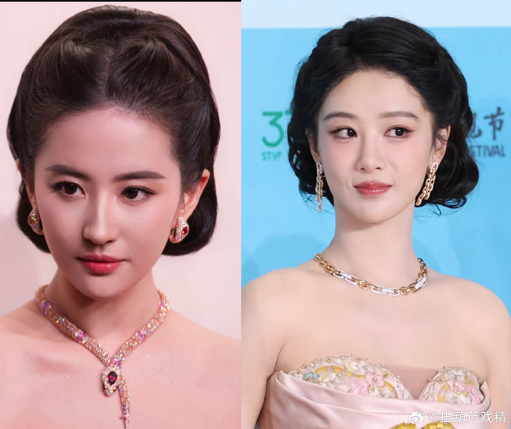 美女们疑似同款发型，天生丽质啊