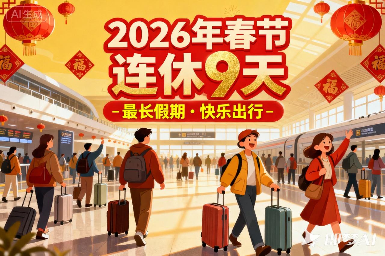 2026年春节假期连休9天，史上最长的假期。准备出行旅游人已开始网上搜票订航班了