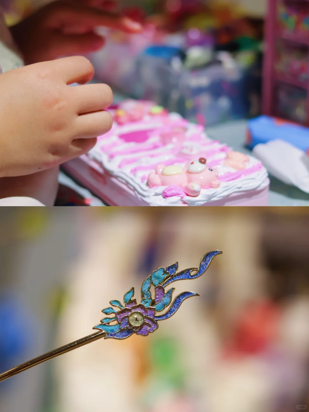 我的发簪vs闺女的文具盒，谁赢了