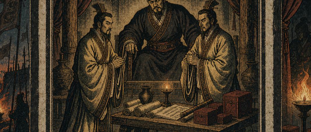 曹操说今晚口令是"鸡肋"，杨修听完就回帐收拾行李，说大王要打道回府了。结果没过几