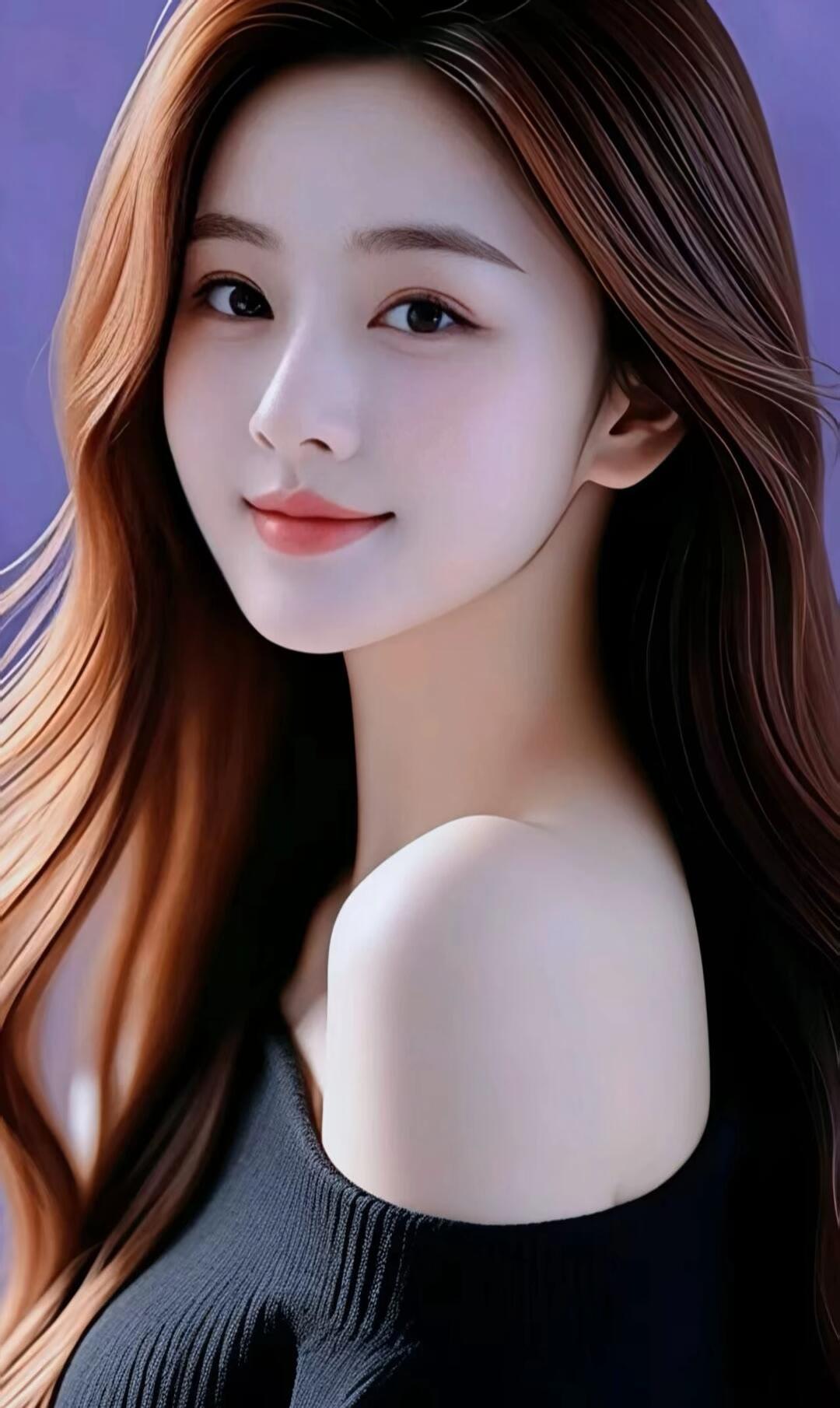 温柔甜美的少女，笑靥如花，令人心动。