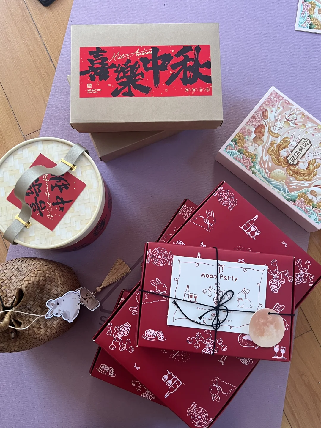 做月饼之前的准备工作，叠盒子