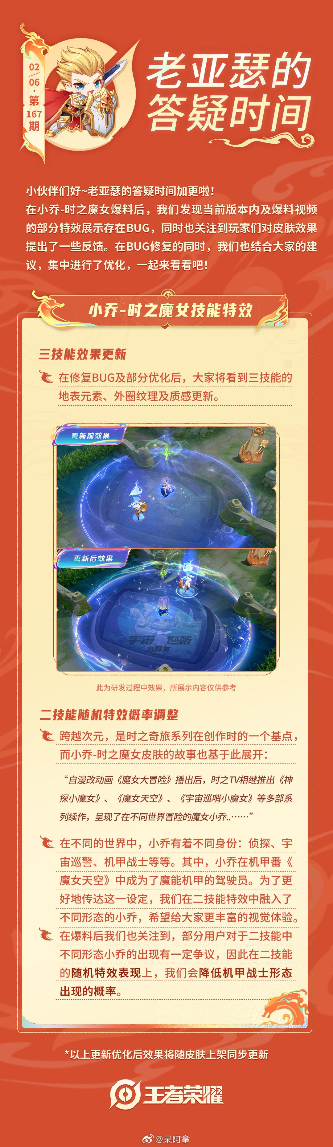 昨晚睡得太早，错过了老亚瑟的深夜对小乔无双皮肤的优化[揣手][揣手]，你们觉得还