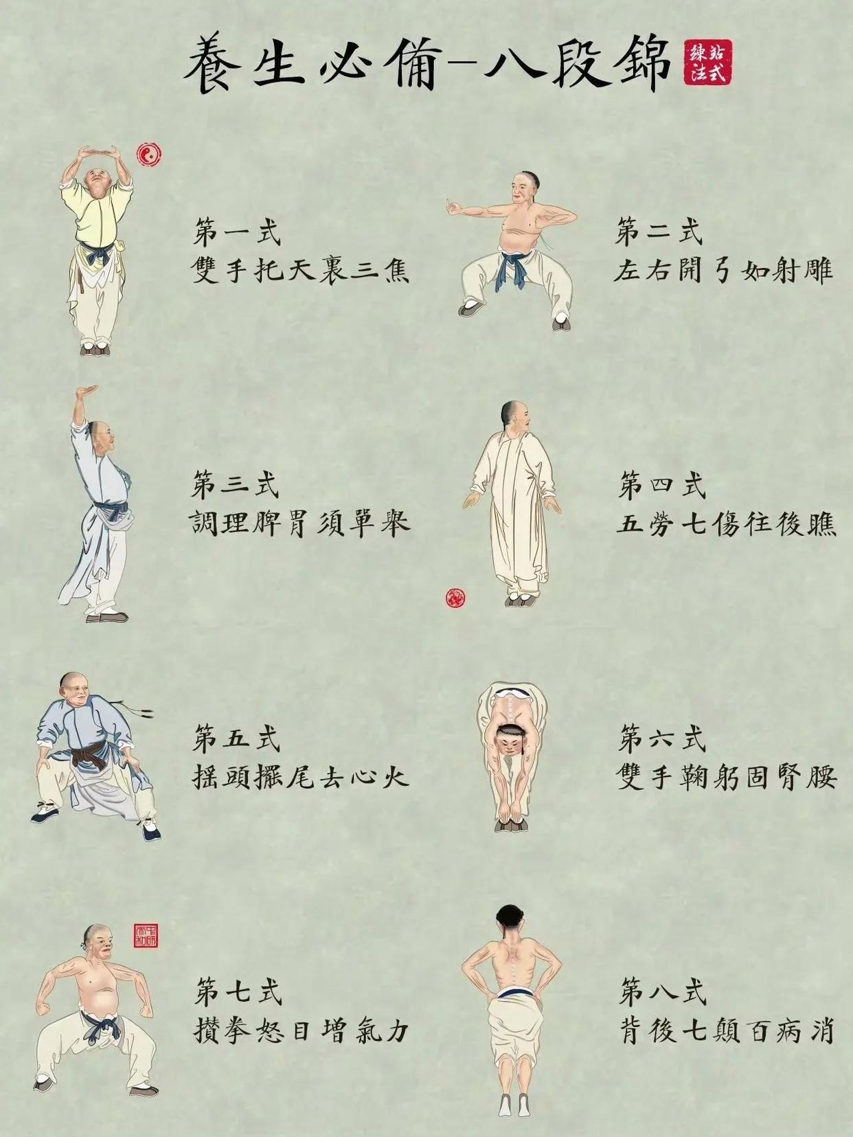 超级详细的八段锦教程‼️居家开练。 ​​​