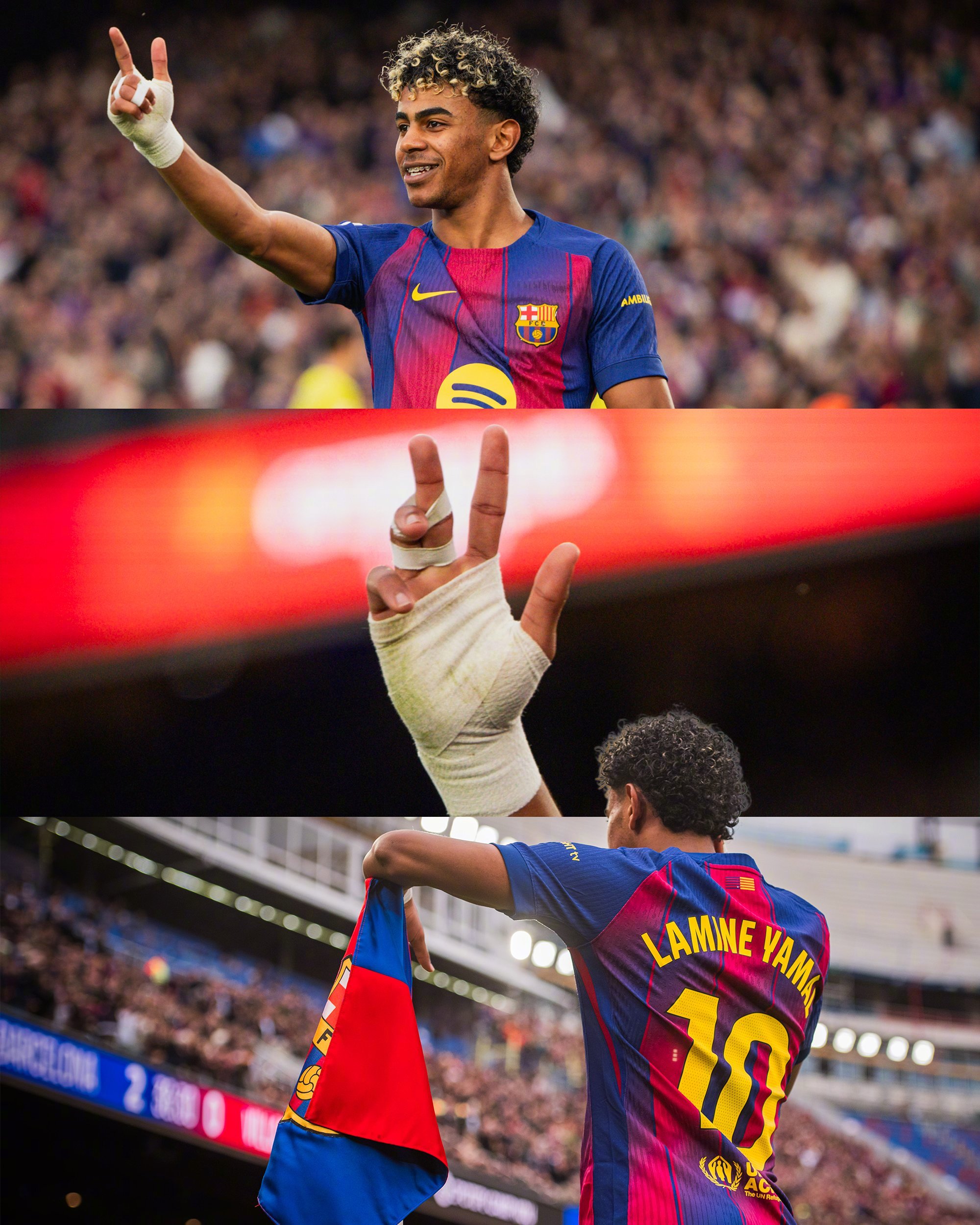 巴萨4比1比利亚雷亚尔 28'⚽37'⚽69'⚽属于他的时代才刚刚开始❤️💙巴