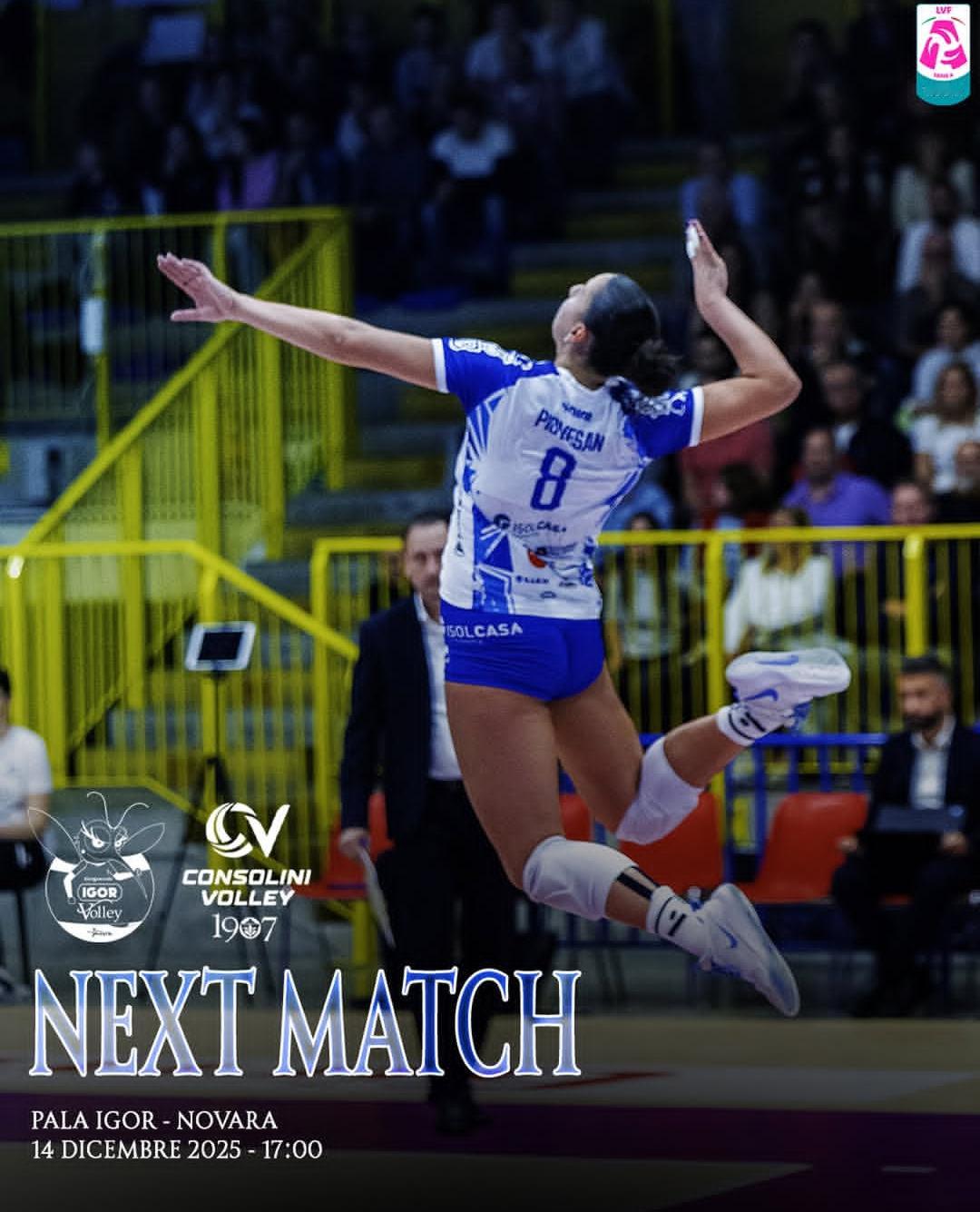 康索里尼的头号得分手、主攻8号皮奥韦桑训练中左手开放型骨折，赛季报销。乔瓦尼尼将