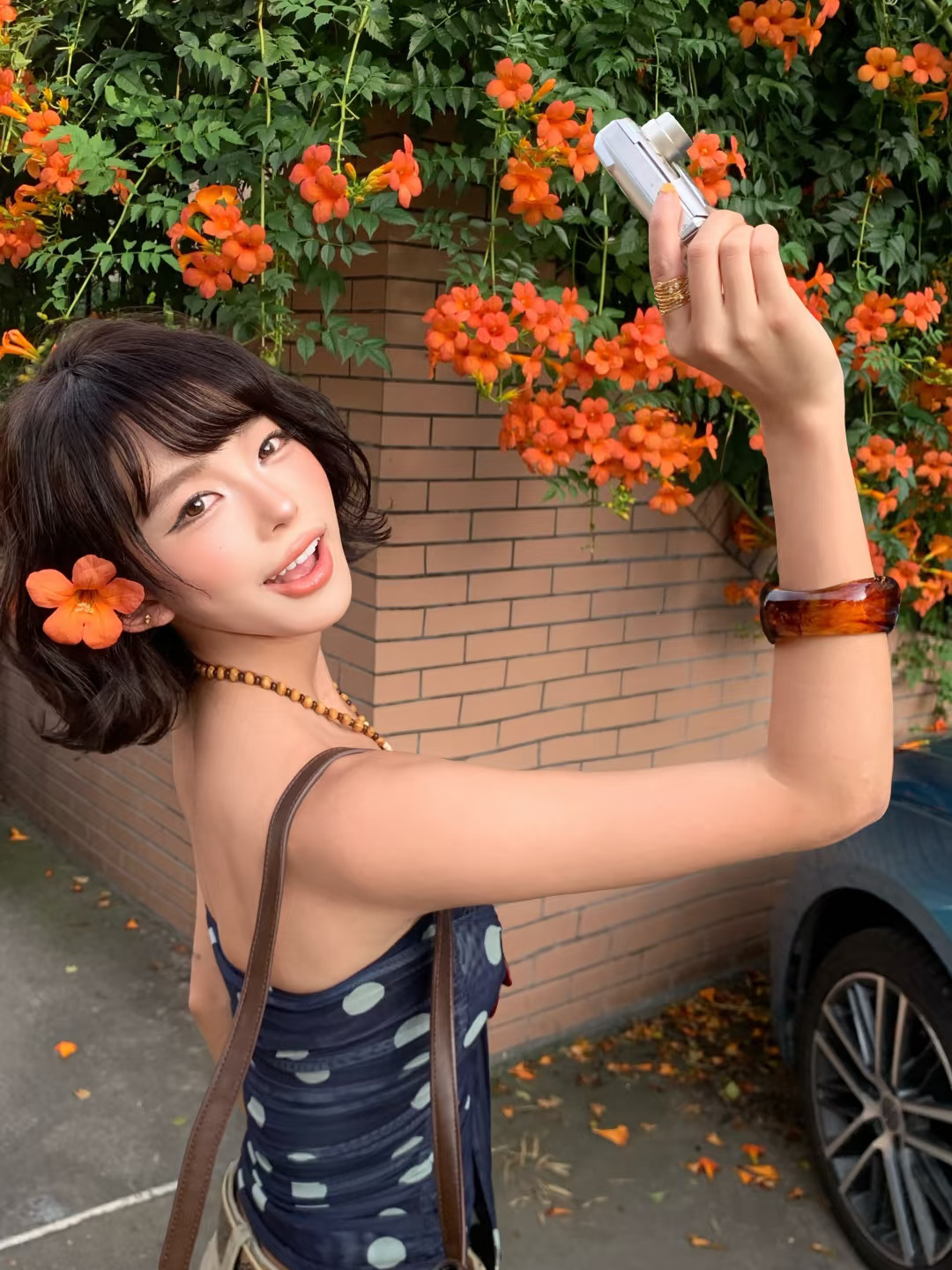 夏日的凌霄花！