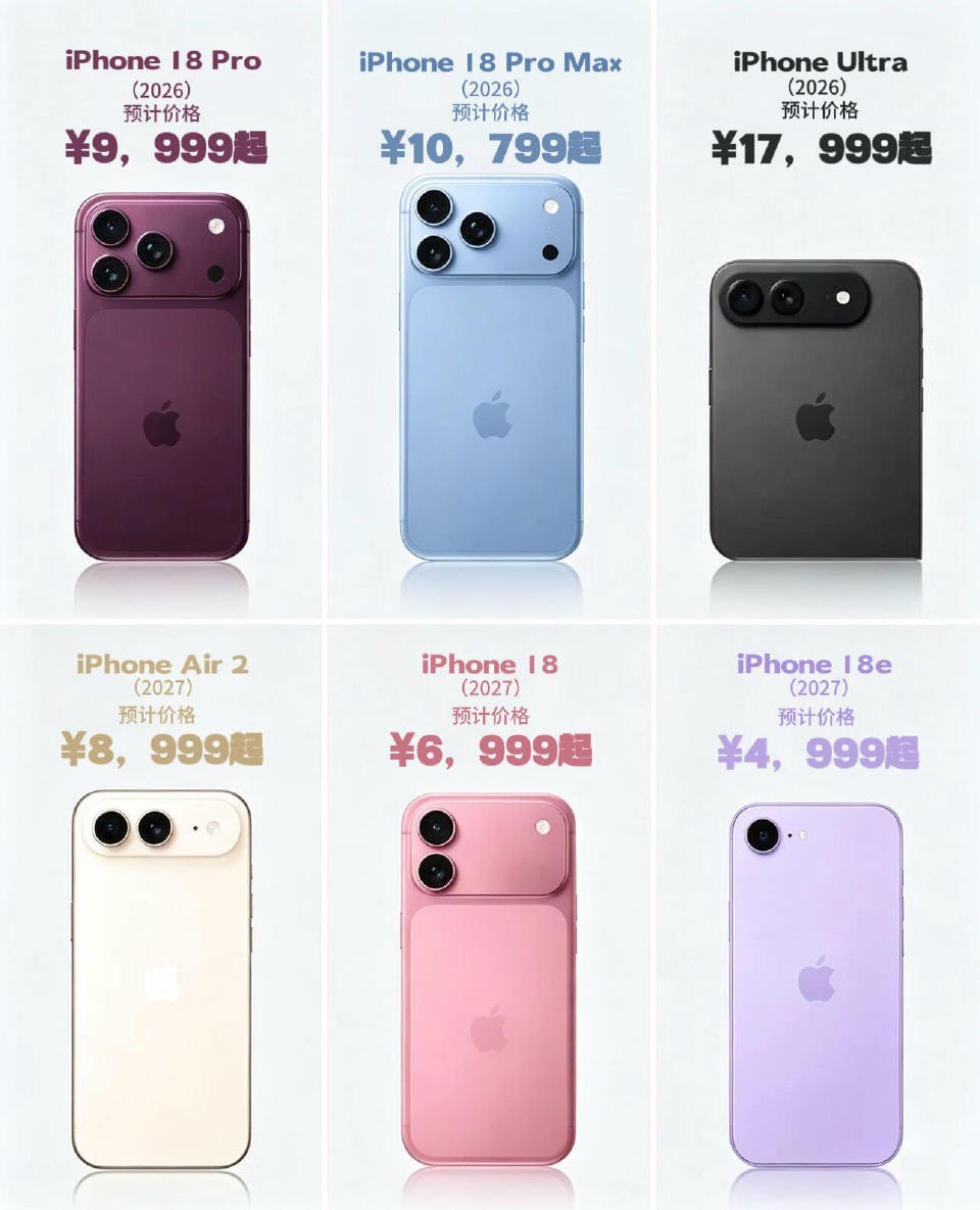 iPhone18Pro系列价格预测受存储芯片成本暴涨及2nm工艺等硬件升级影响，