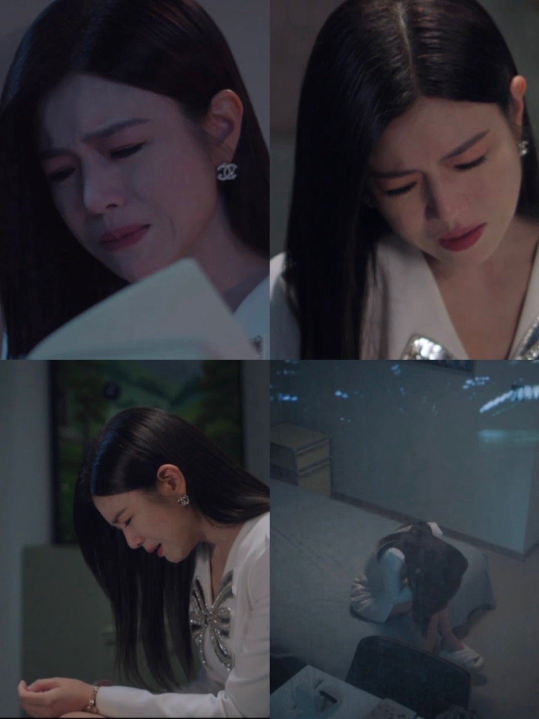 陈妍希又哭碎了无声之处最伤人。当岑矜翻开李雾的笔记，回忆汹涌却沉默，泪水滑落指缝