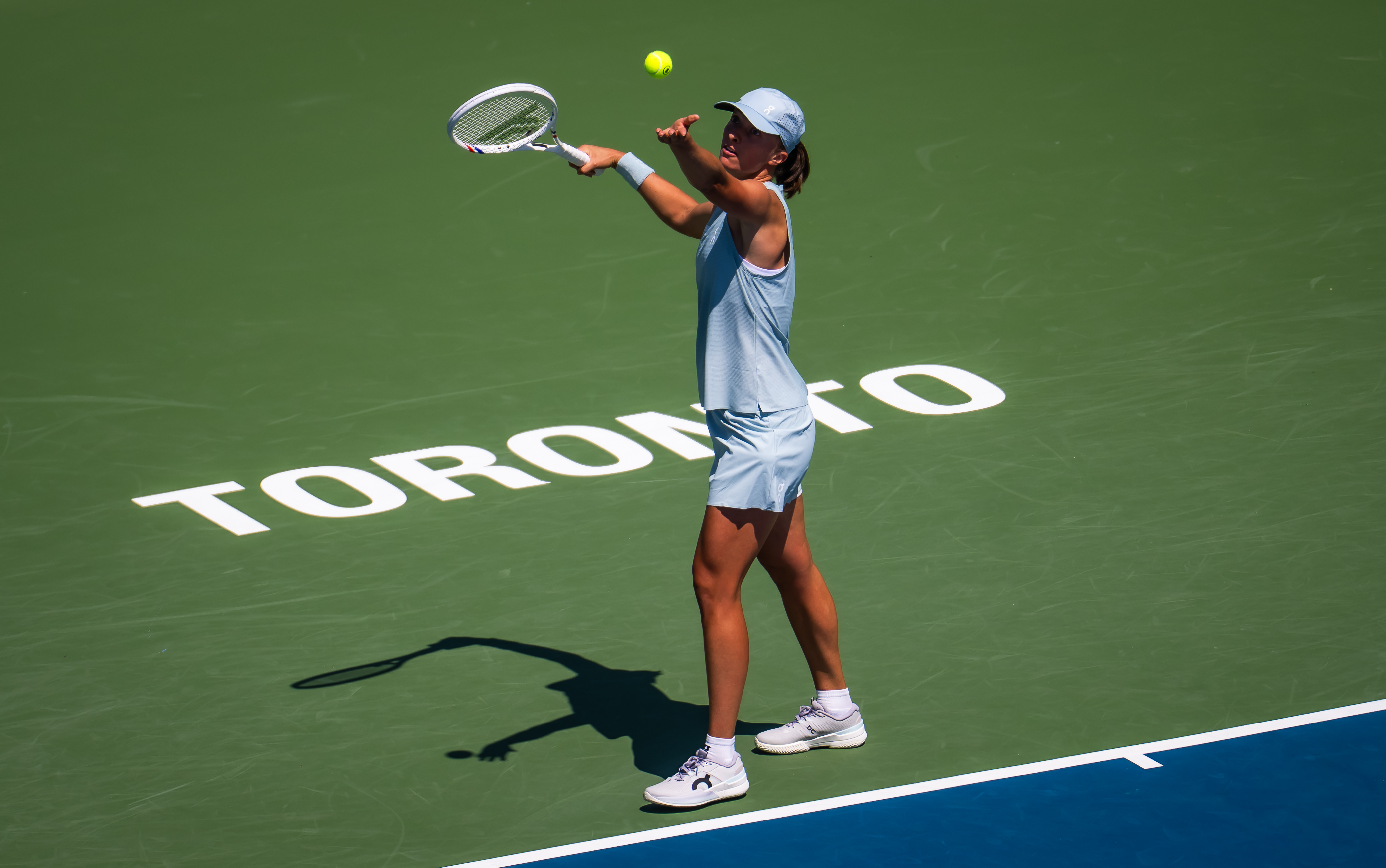 斯瓦泰克多伦多首战告捷✅WTA1000多伦多站第二轮，7号种子斯瓦泰克开场连下九