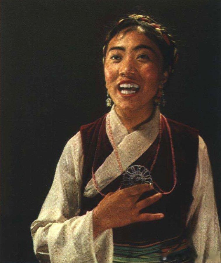 1965年2月人民画报，才旦卓玛在演唱《毛主席，祝你万寿无疆》历史影像 ​​​