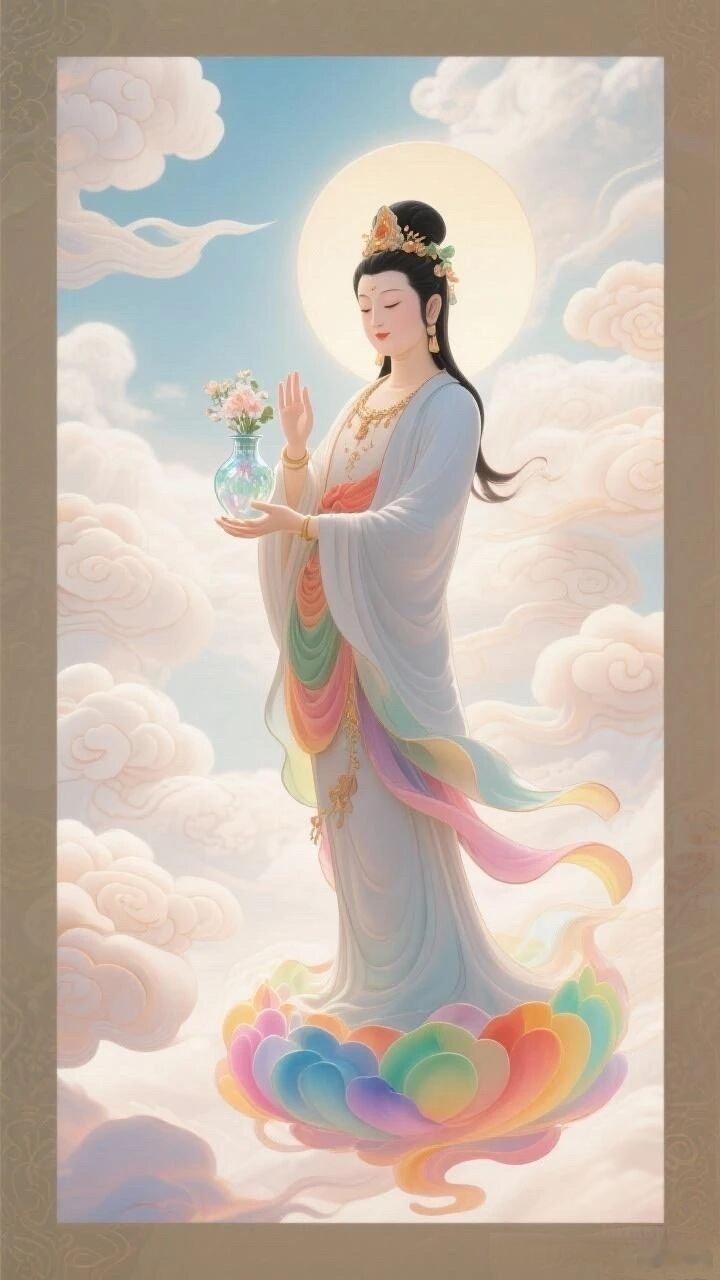 晨起礼佛菩萨每天为你祈福，助力早日翻身转运，心愿上岸[心][心][心][心] ！