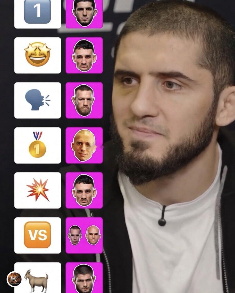 “马王”伊斯拉姆·马哈切夫（Islam Makhachev）的“最”选择当前P4