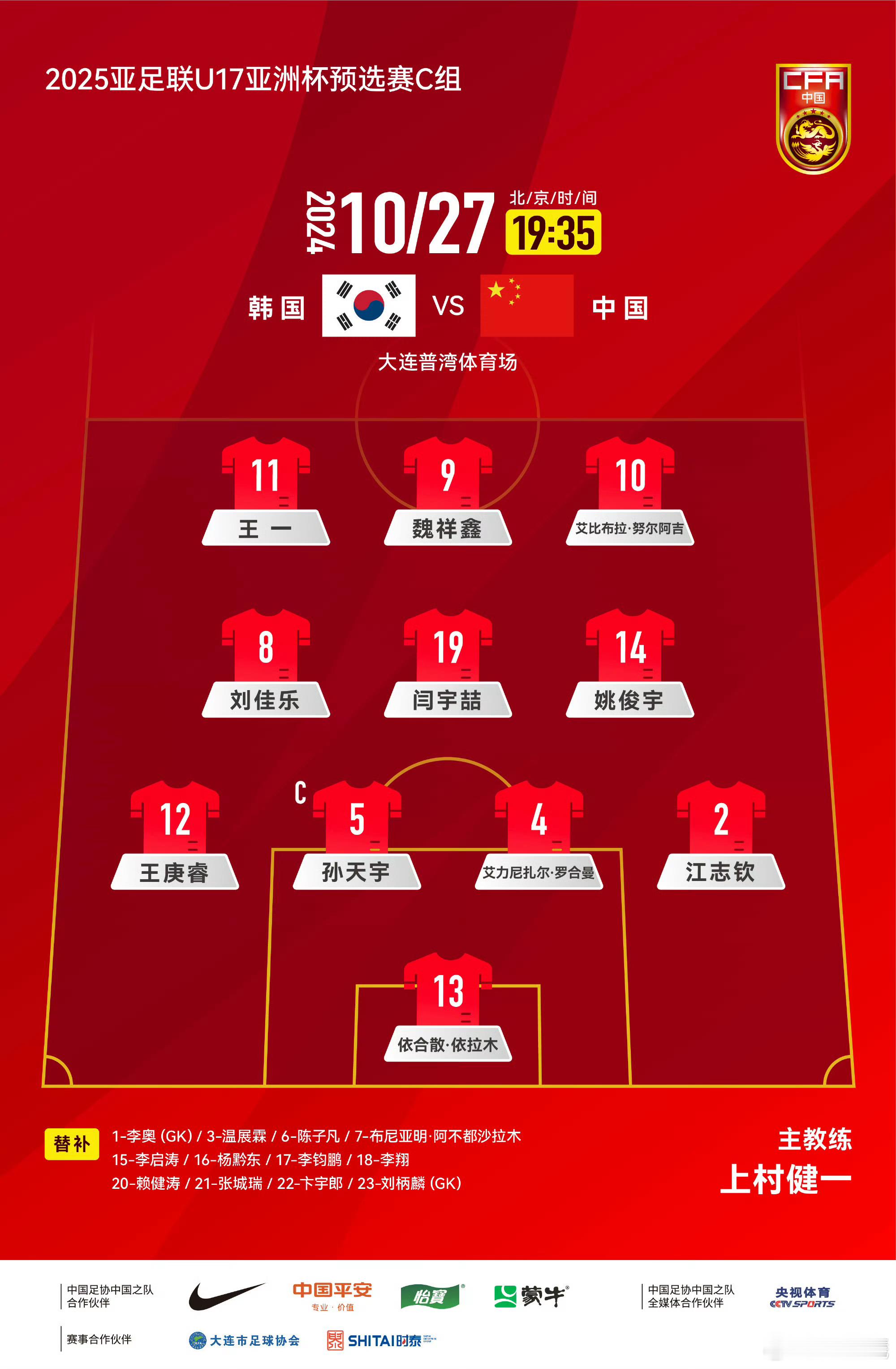 看起来…对韩国#u17亚洲杯预选赛##u17国足vs韩国u17# ​​​