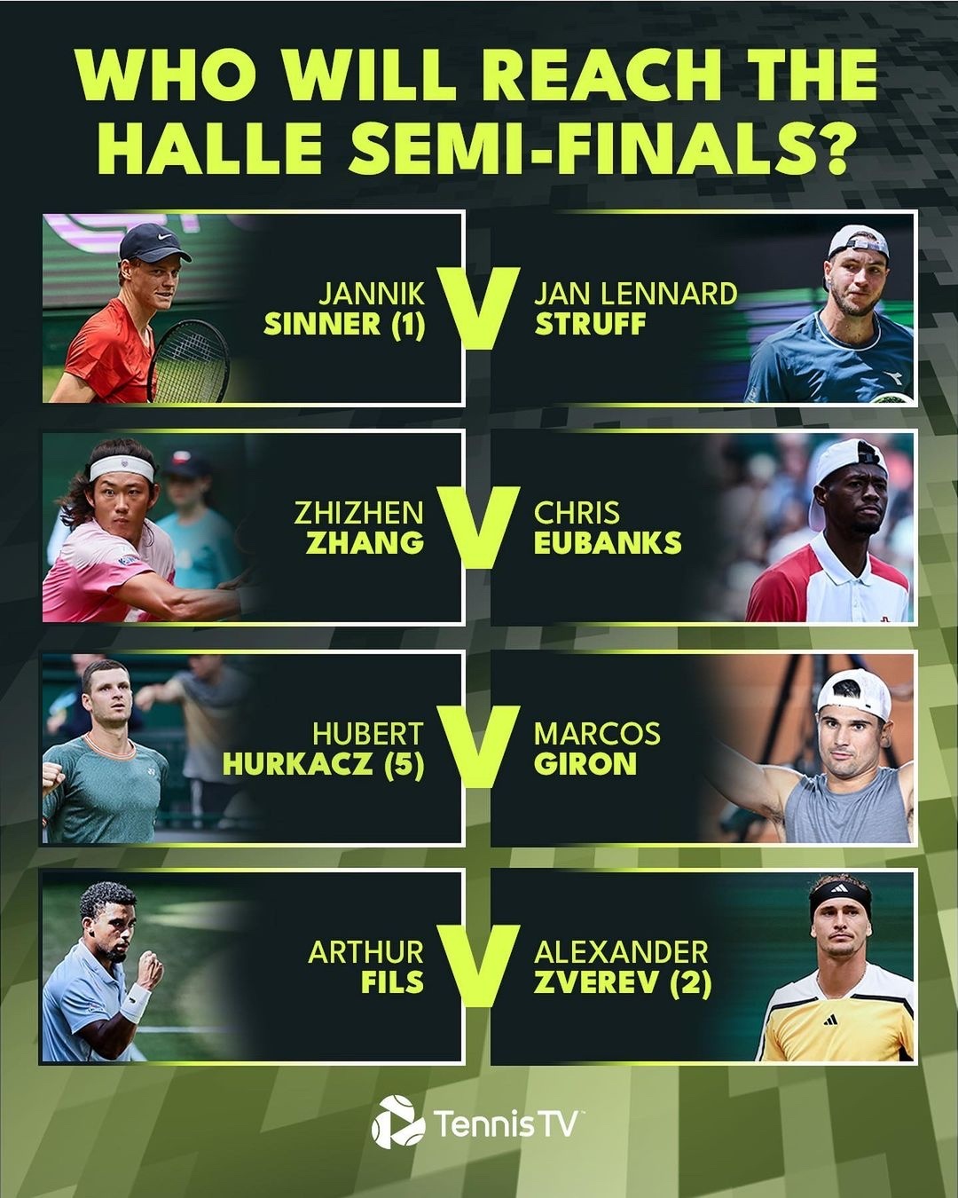 ATP本周两站500赛，哈雷和女王杯八强……张之臻加油，想看他半决赛打辛纳[喵喵
