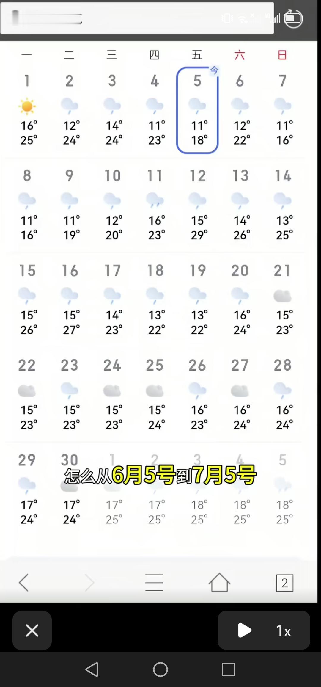 察！吉林市从6月5号到7月5号全是雨，我真是服了！
这才刚进入6月，还没到雨季呢
