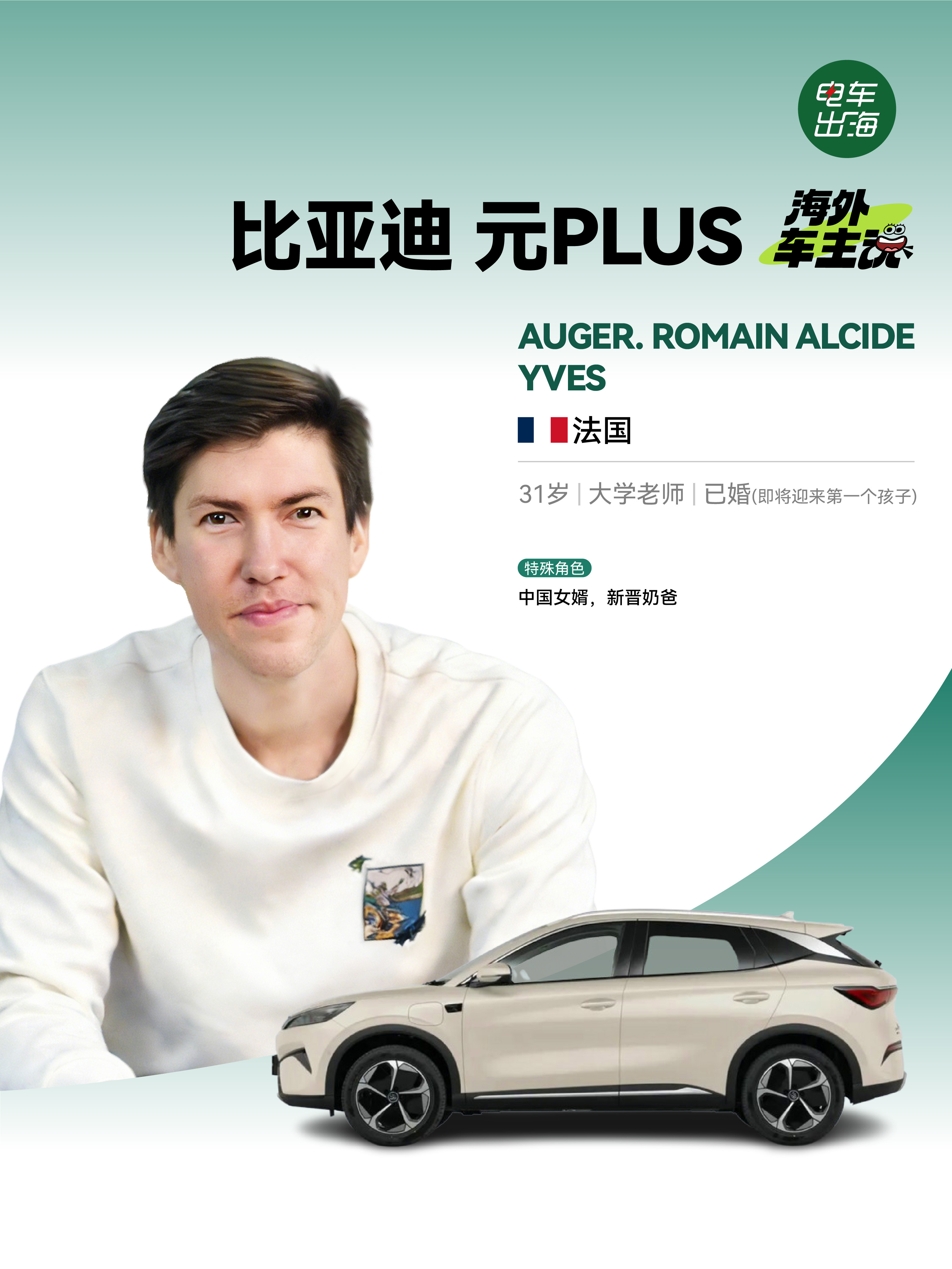 【海外车主说 | 川渝洋女婿，偏爱比亚迪】车主：Roman国家：法国🇫🇷个人