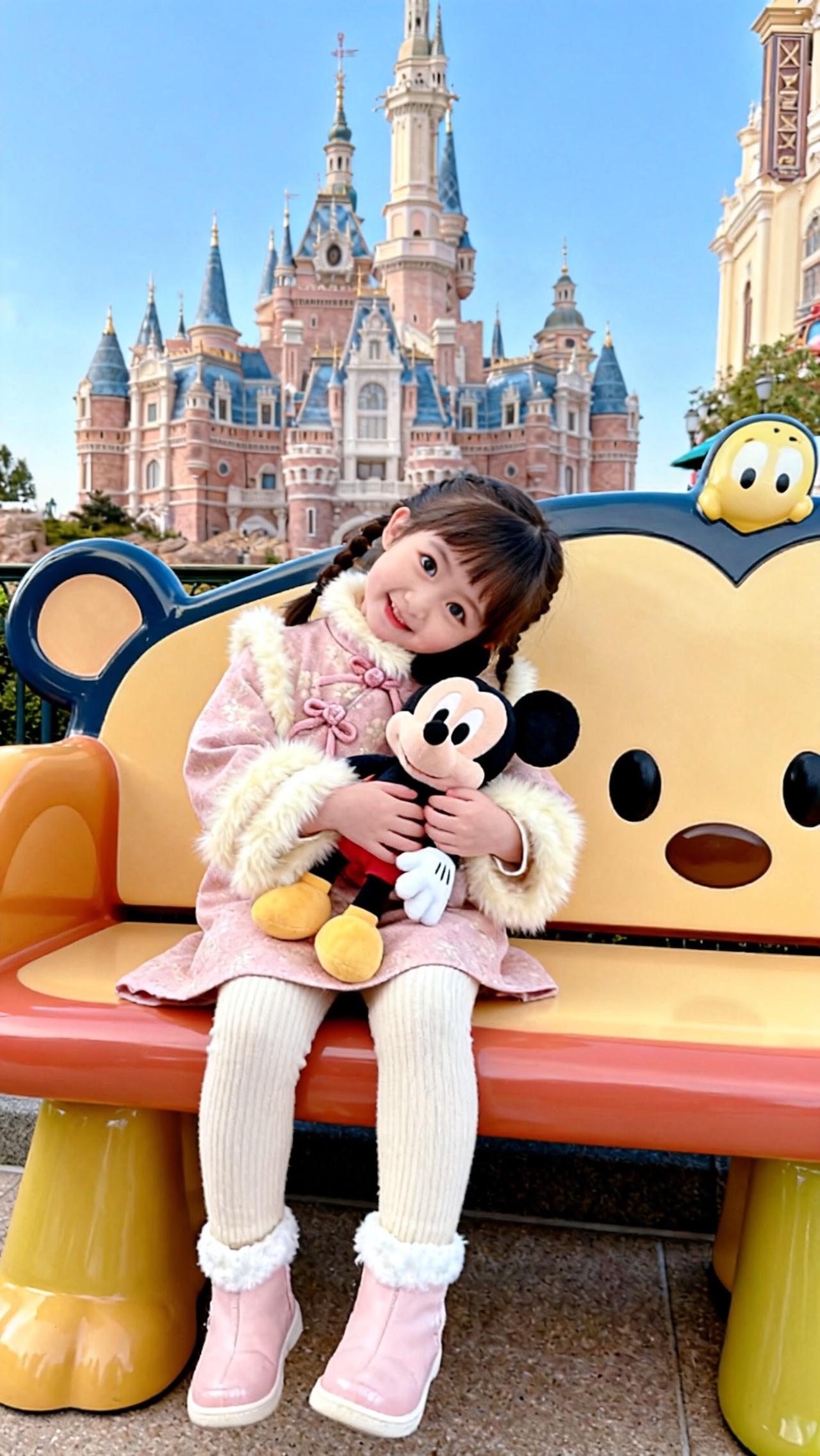 迪士尼城堡 幼崽穿搭 萌妹子 宝宝服装 洋娃娃