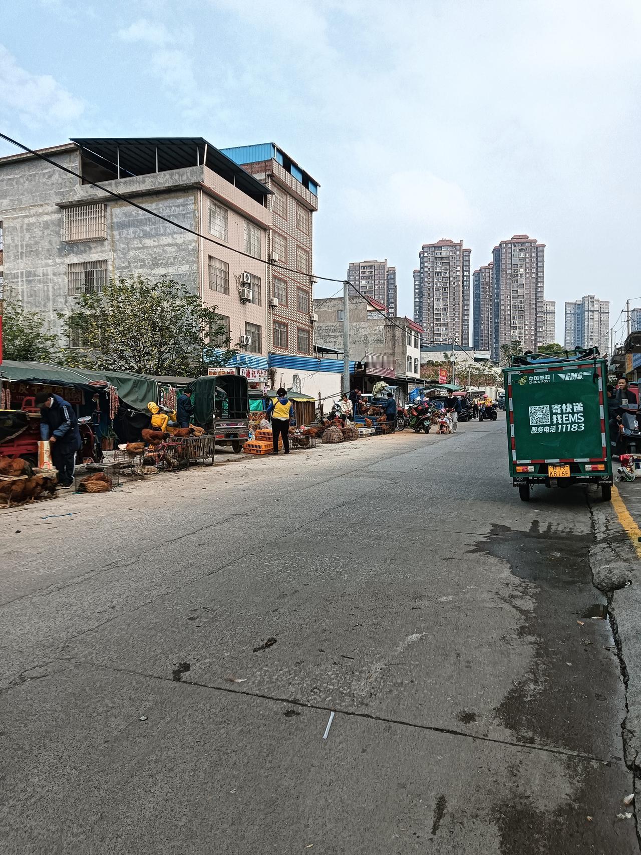 今日是冬至节贵港有冬至大如年的说法，一大早到港北龙圣市场去卖菜所见人流就超多。这