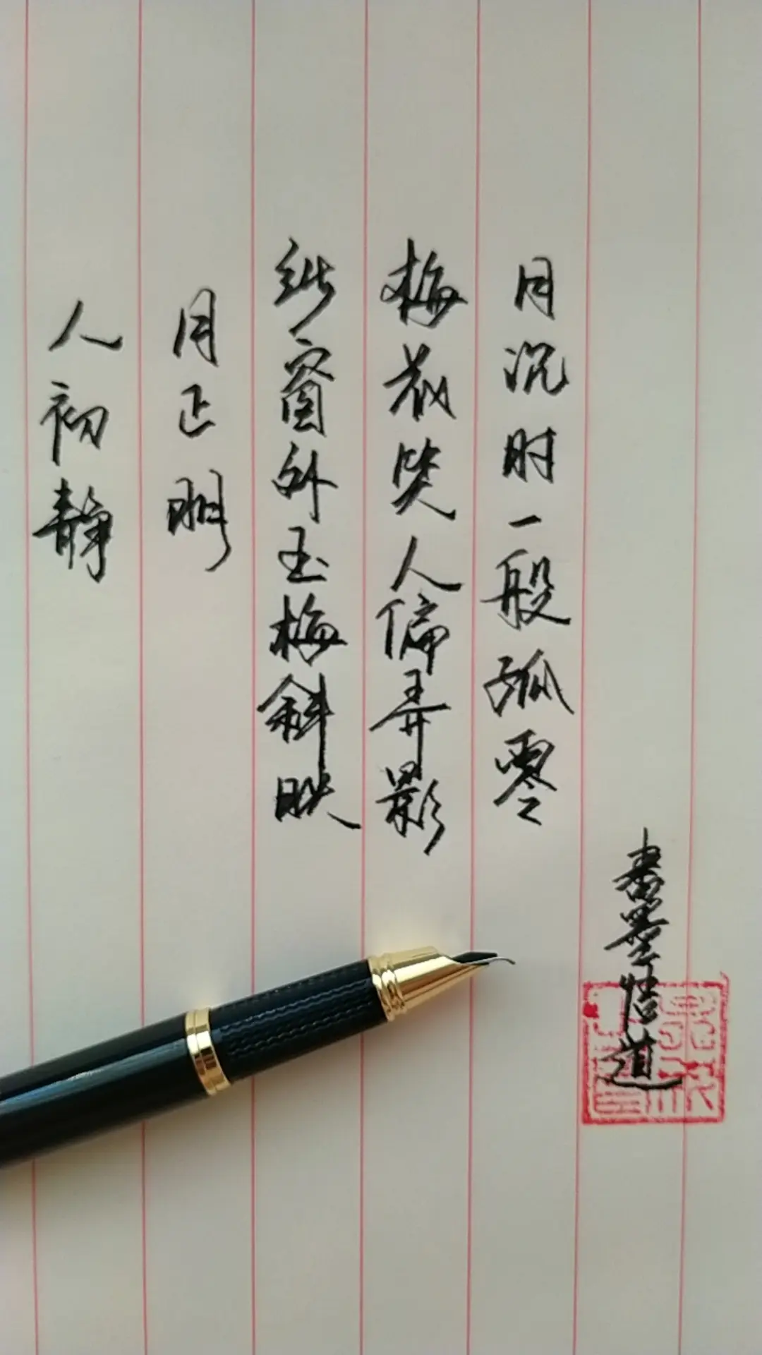 梅花笑人偏弄影，月沉时一般孤零。