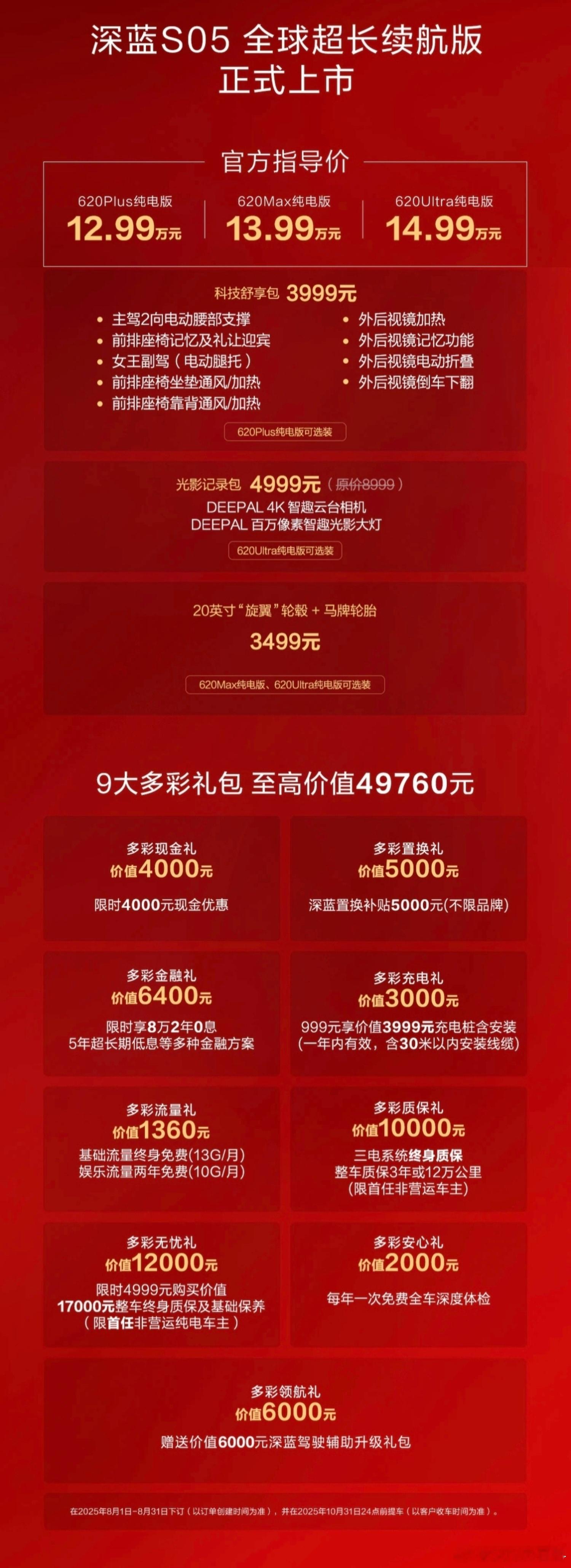深蓝S05 上新长续航版，3款车型售价12.99/13.99/14.99万元，权