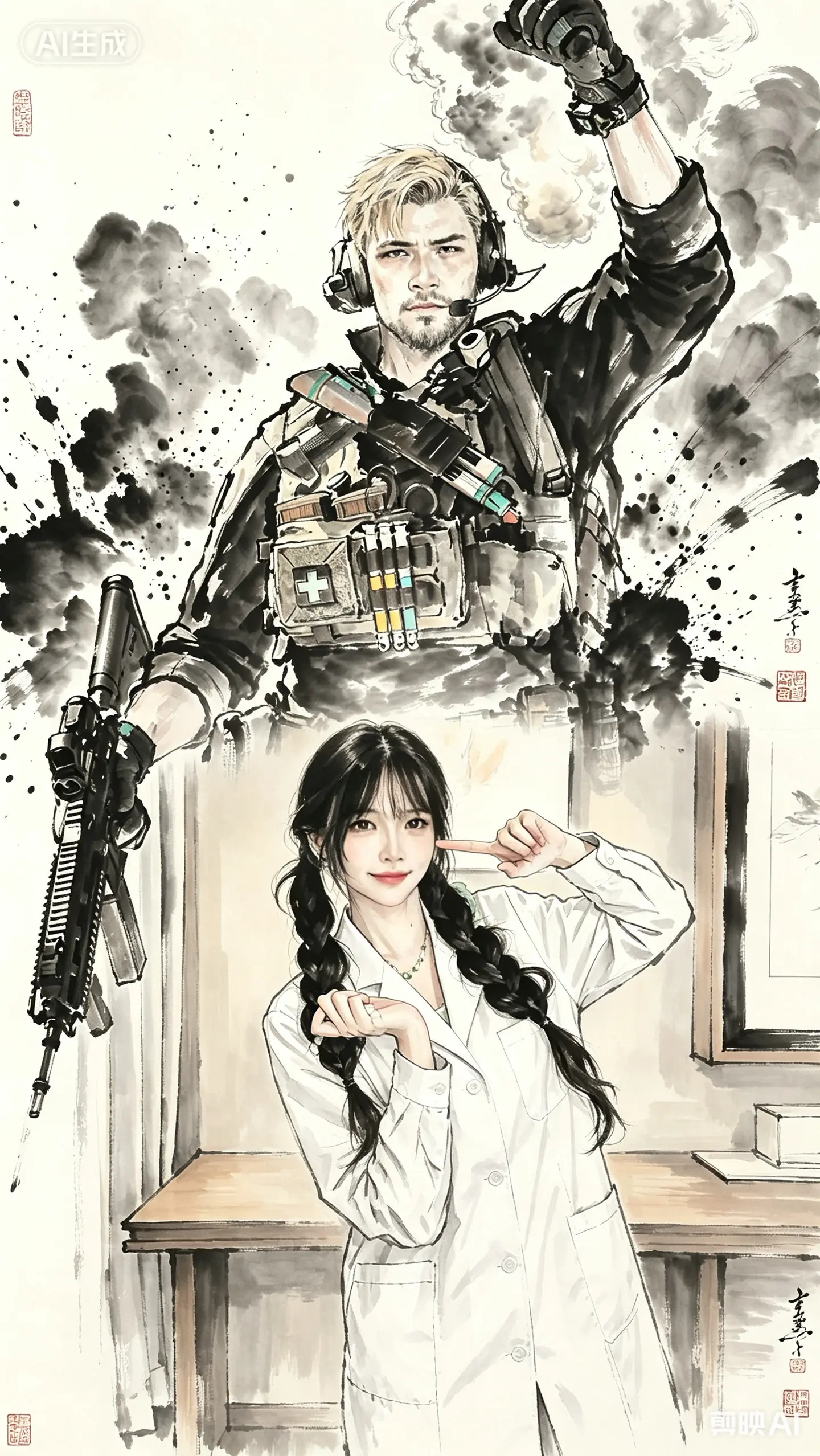 我三角洲是蜂医现实里也是！我想起来了！