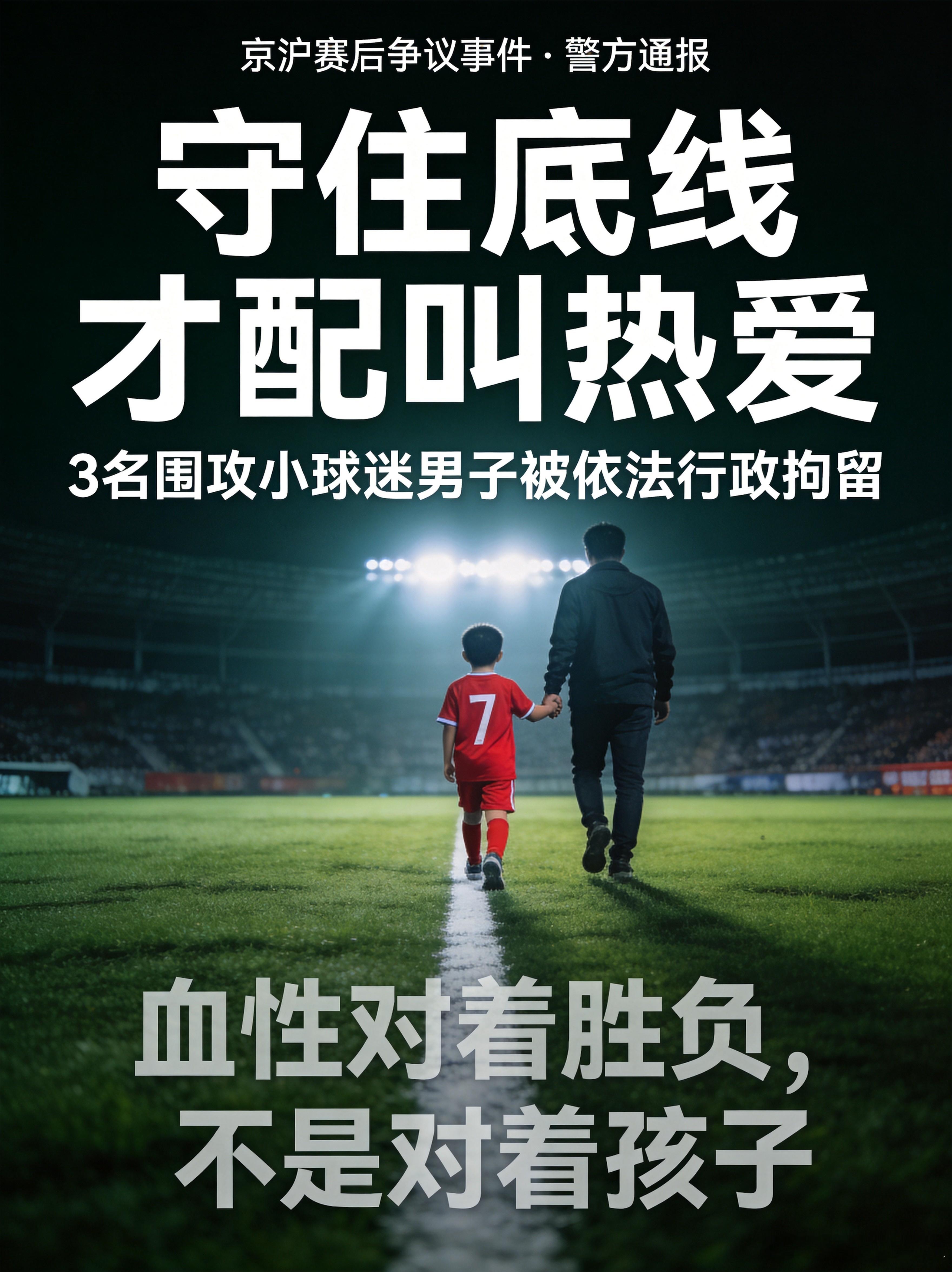 3人被行政拘留，这次法律替那个孩子划了底线上海徐汇警方的通报来了：京沪大战赛后围