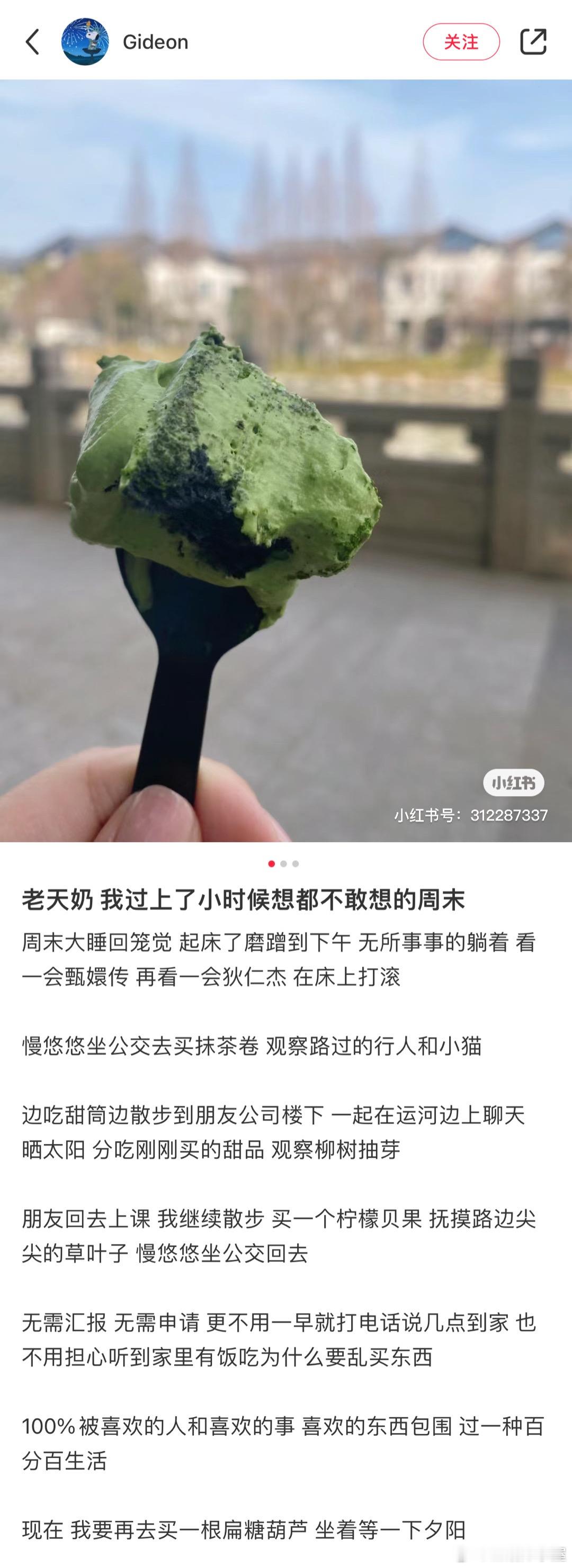 #过上了小时候不敢想的周末#看到网友描述的自己周末的一天，明明都是很平常的事，但