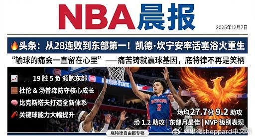 🏀NBA 晨报｜12月8日 周一（北京时间）今日热点［人物专访］凯德·坎宁安和