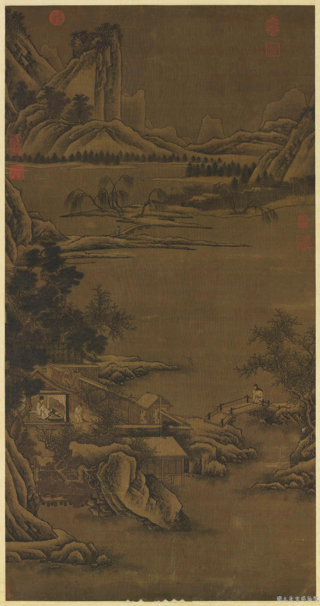 元人画雪景　轴尺寸：124.5x65.2 公分来源：台北故宫博物院 