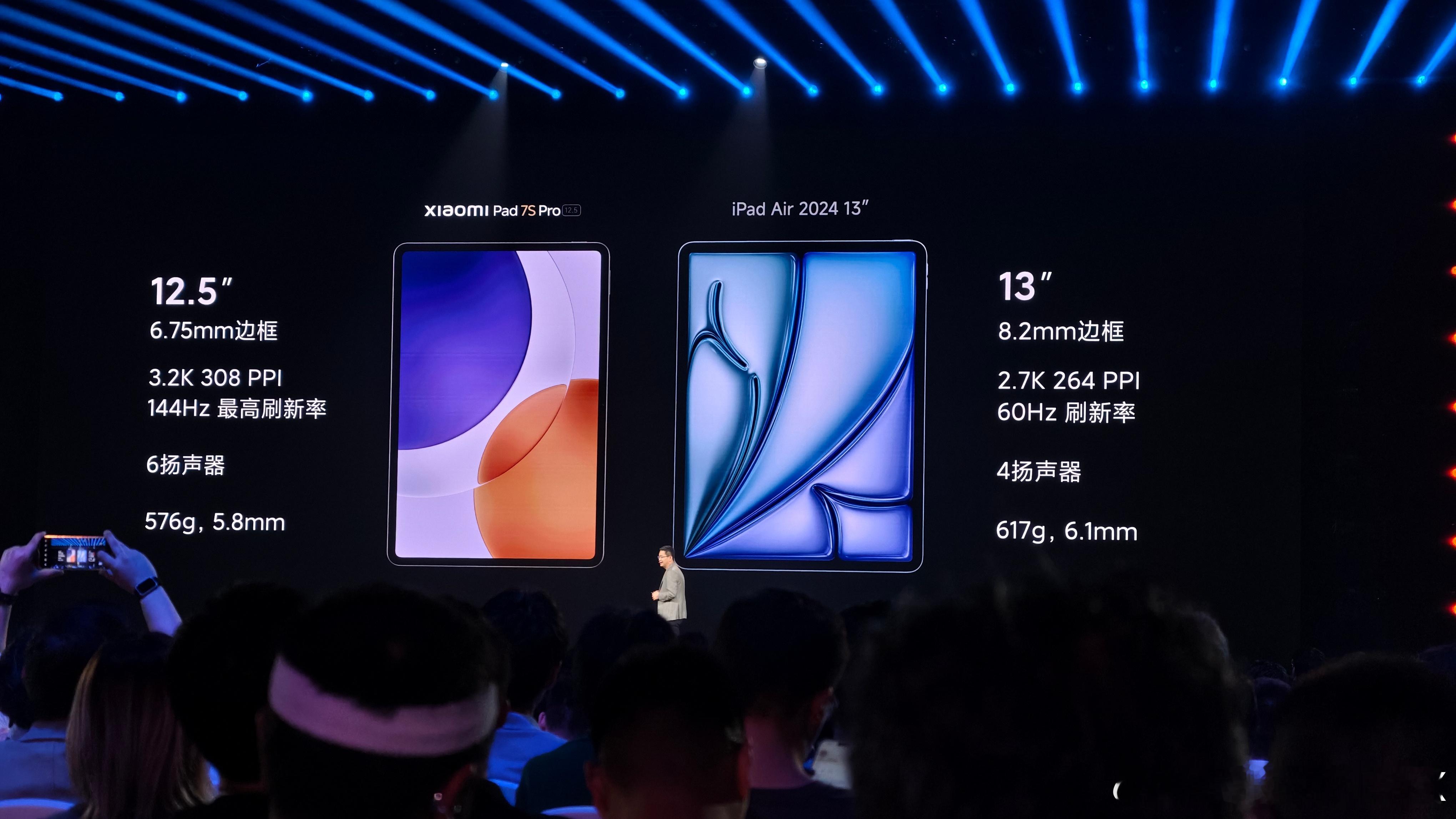 iPad Air 上小米发布会了，遭老罪了。尺寸、重量、分辨率、价格，全部被 P