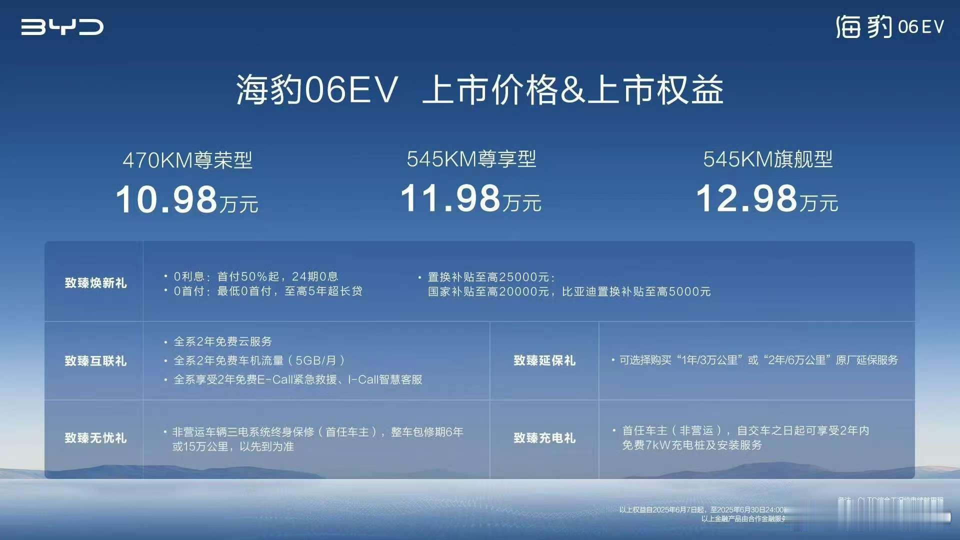 海豹06EV上市，起步价10.98万起 ​​​