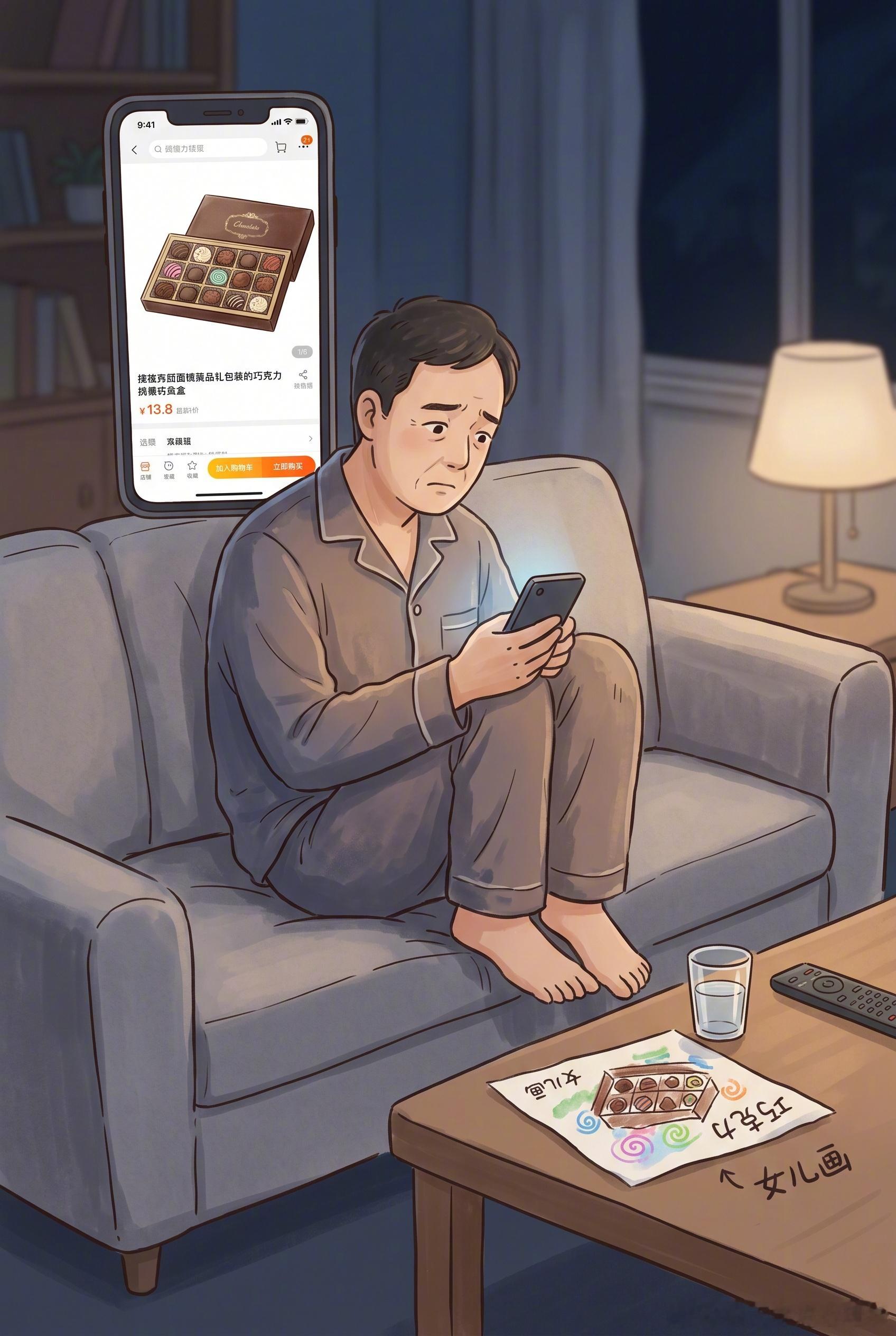 【孩子没哭，我却更想买了】孩子早就放下了，放不下的是妈妈。那盒巧克力戳中的，是小