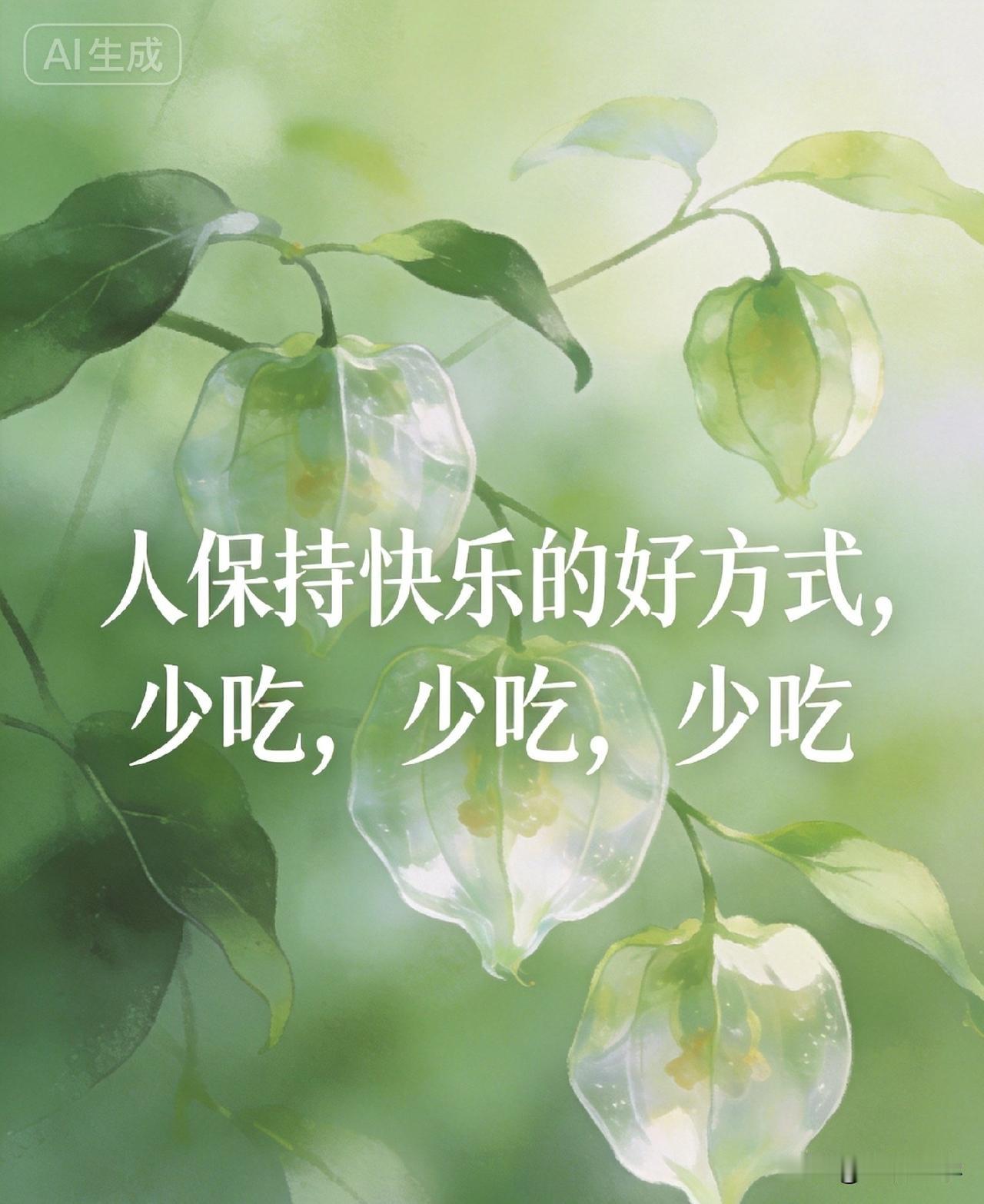 人保持快乐的好方式，少吃，少吃，少吃。

《黄帝内经》有言：“饮食自倍，肠胃乃伤