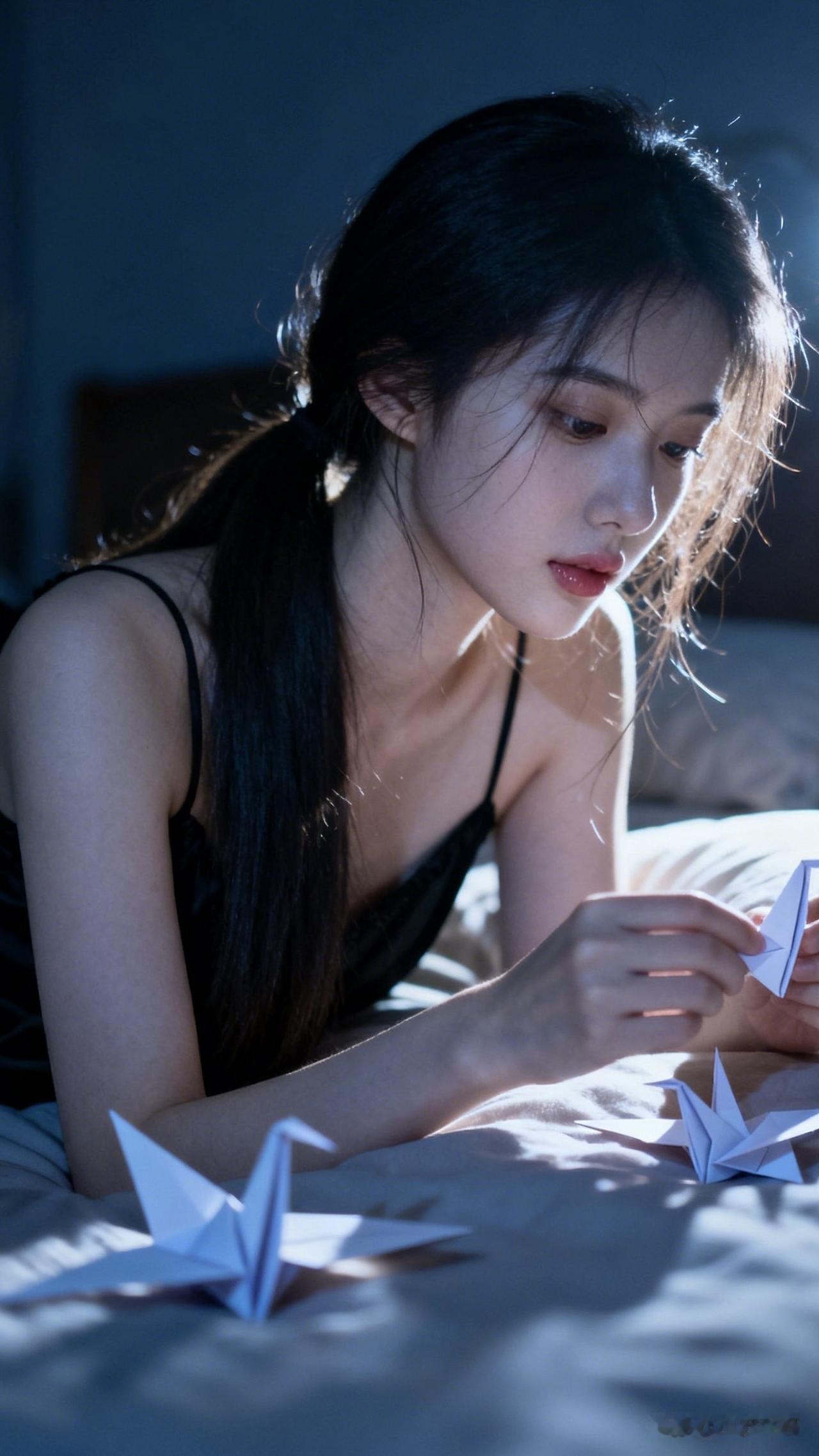 ：他们说等折够了一千只千纸鹤，就可以实现愿望。我的愿望是，所有爱我的人愿望都可以