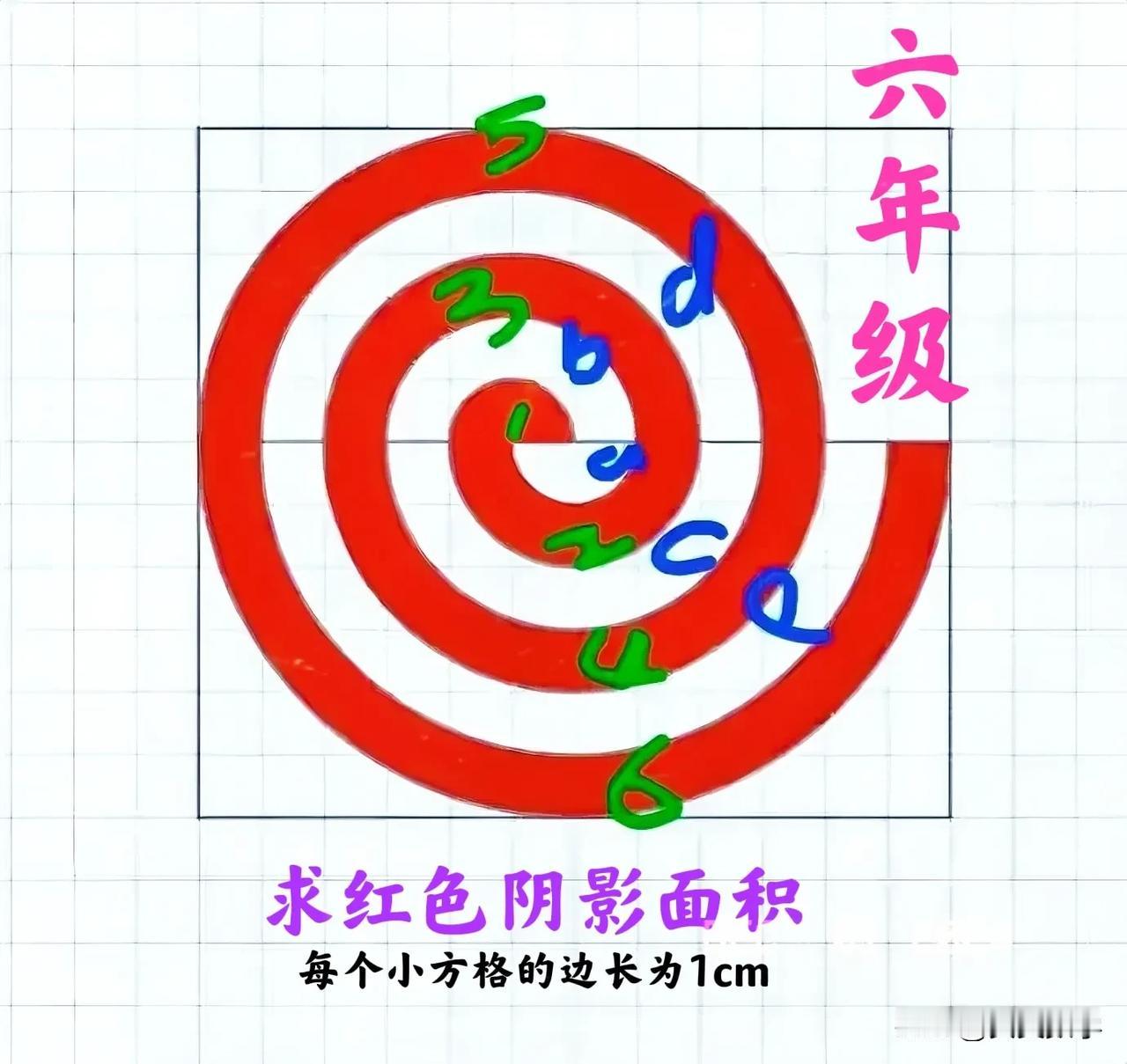 “普通孩子与学霸的差距：一个硬算、一个口算！”这是一道小学六年级数学题：求“蚊香